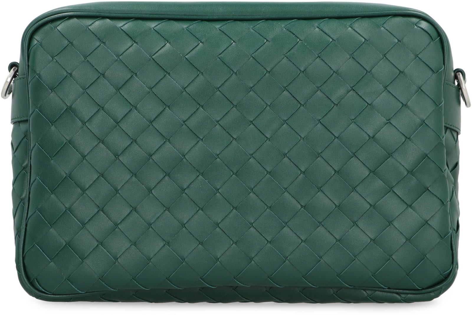 Shop Bottega Veneta Leather Camera Bag In Green