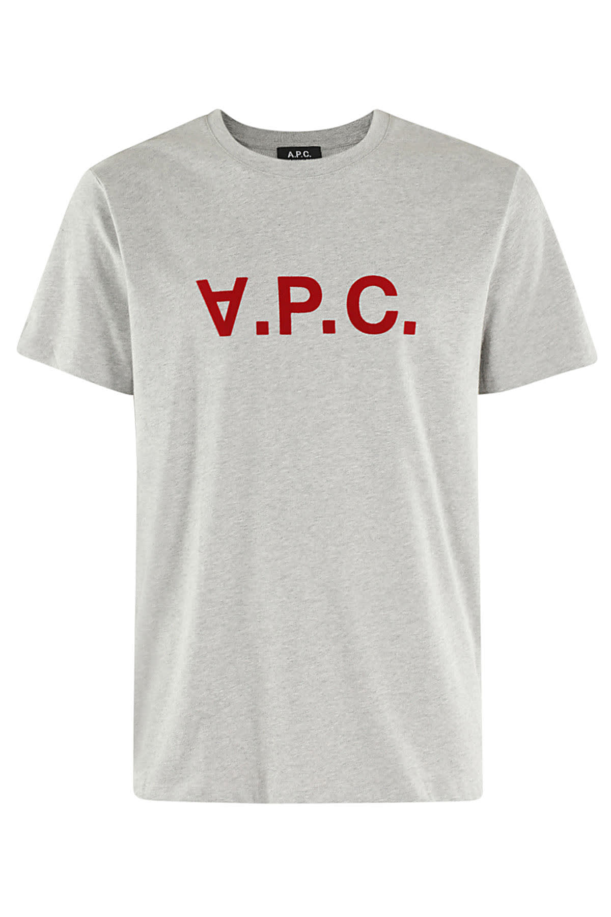Shop Apc T Shirt Vpc In Tph Gris Clar Chine Rouge