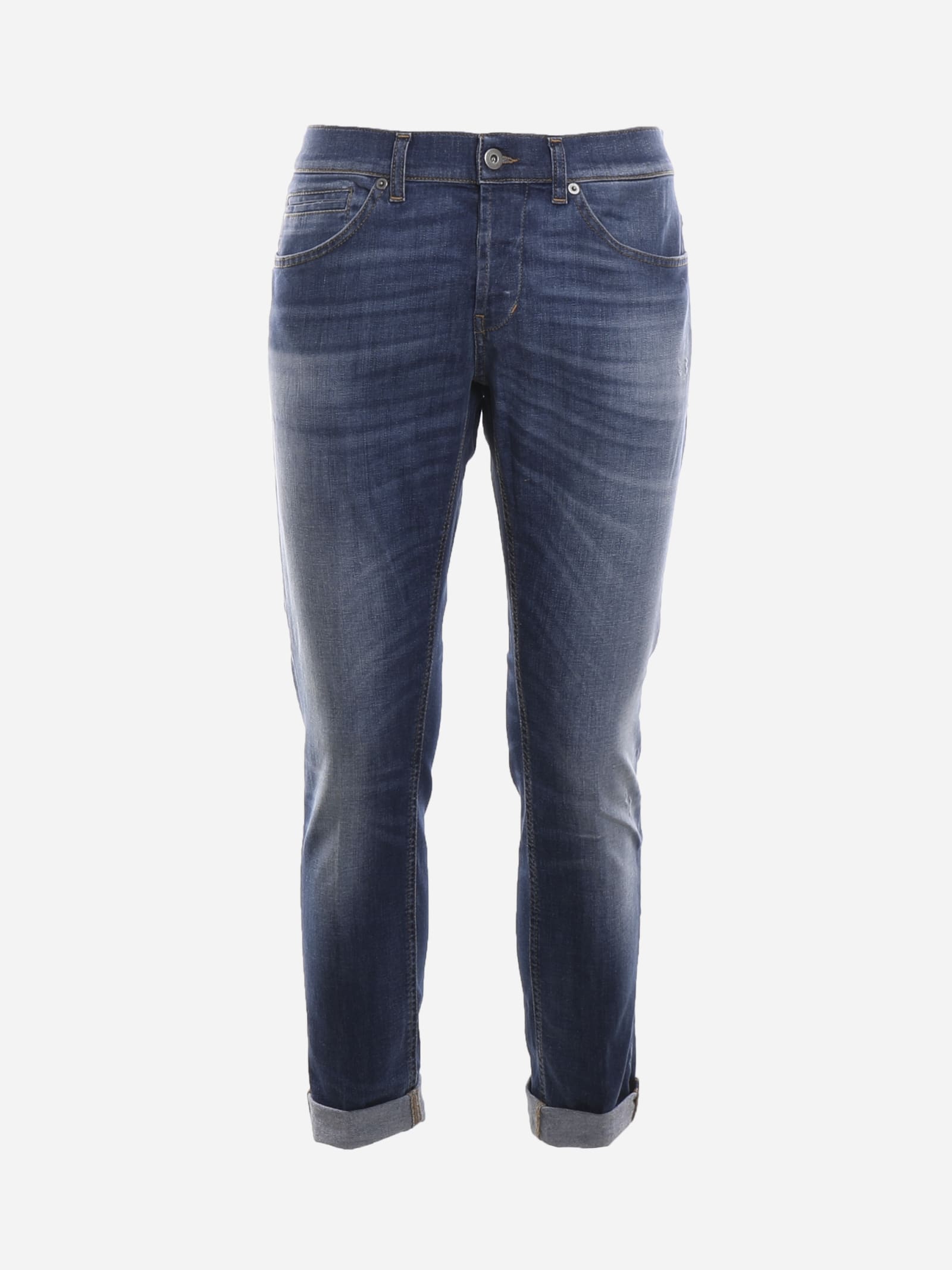 Dondup Washed-effect Stretch Cotton Jeans