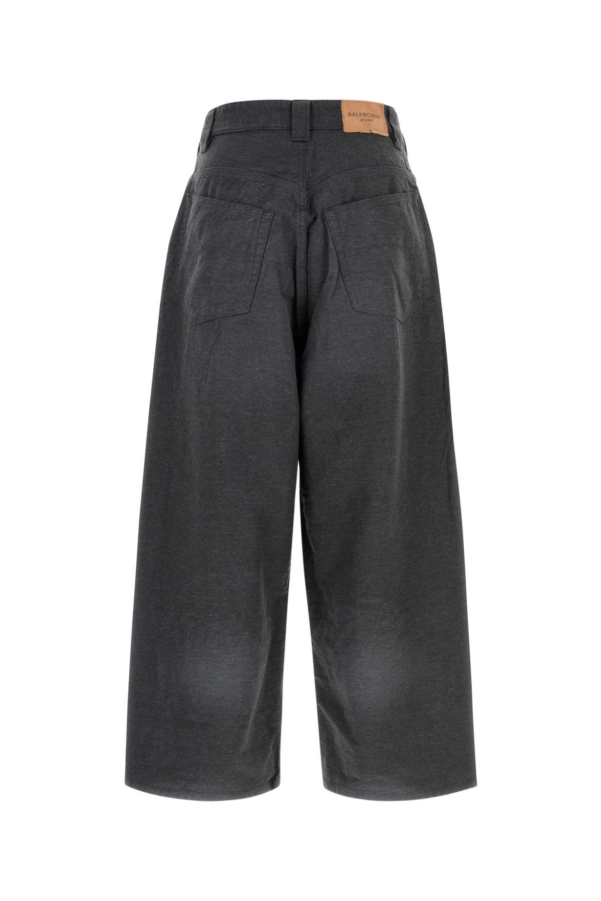 Balenciaga Trompe Loeil Denim Trousers In Black