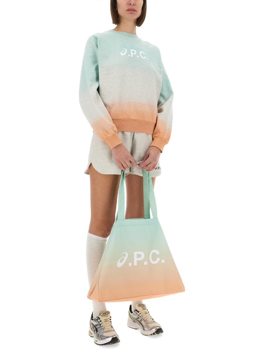 Shop Asics Stone Sweatshirt In Multicolour