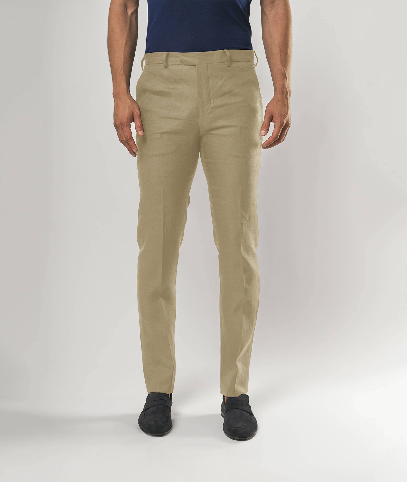 Larusmiani Velvet Trousers Howard Pants In Beige