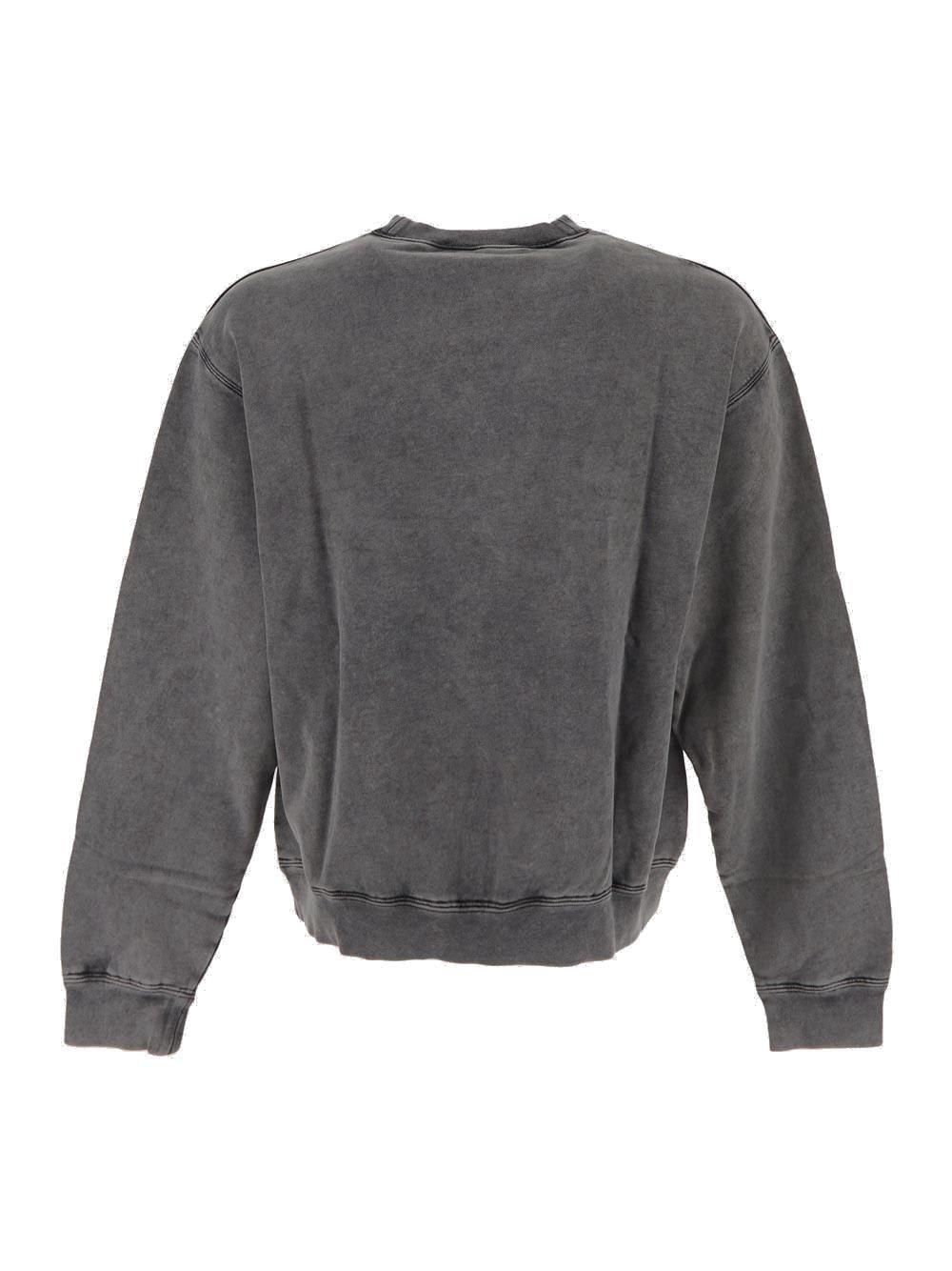 Shop Acne Studios Blurred Logo Sweatshirt In Grey