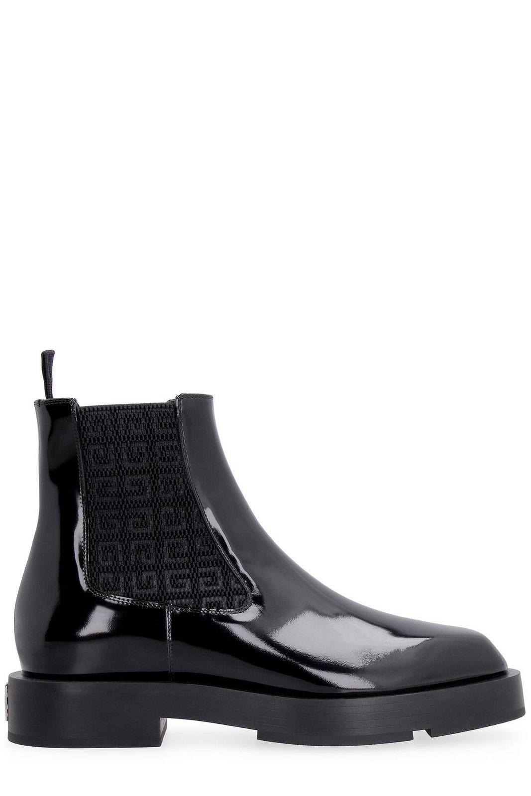 Shop Givenchy Round Toe Ankle Boots In Black