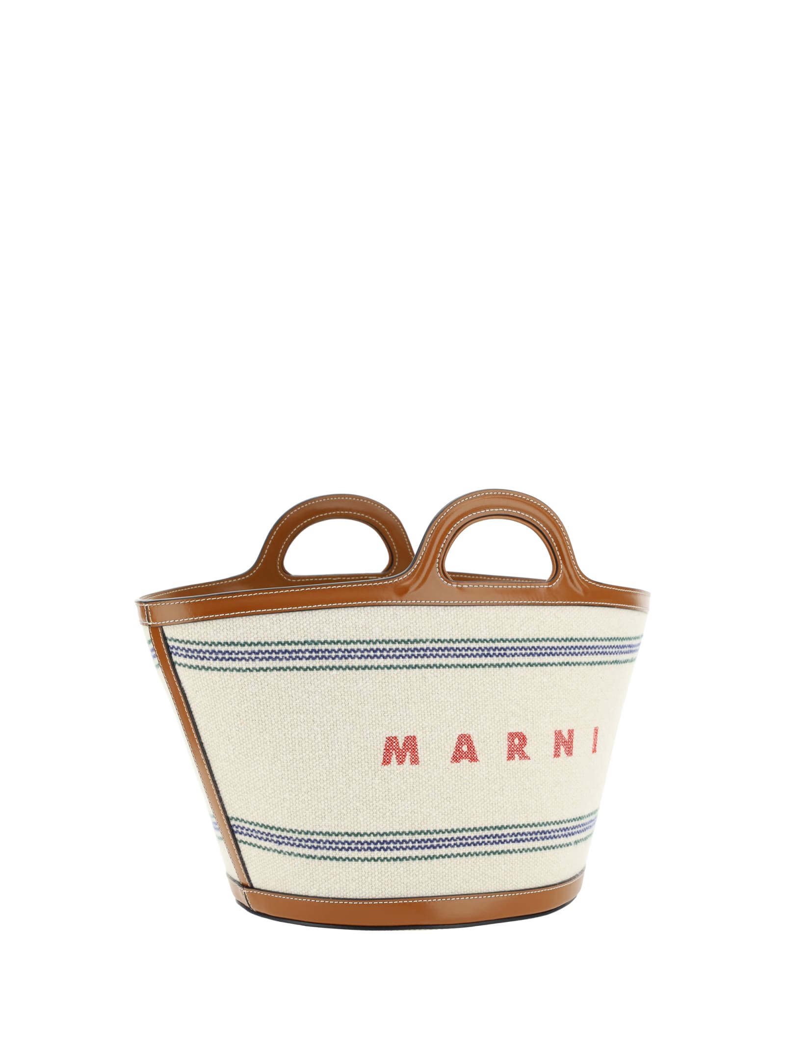 Shop Marni Tropicalia Handbag In Neutrals/brown
