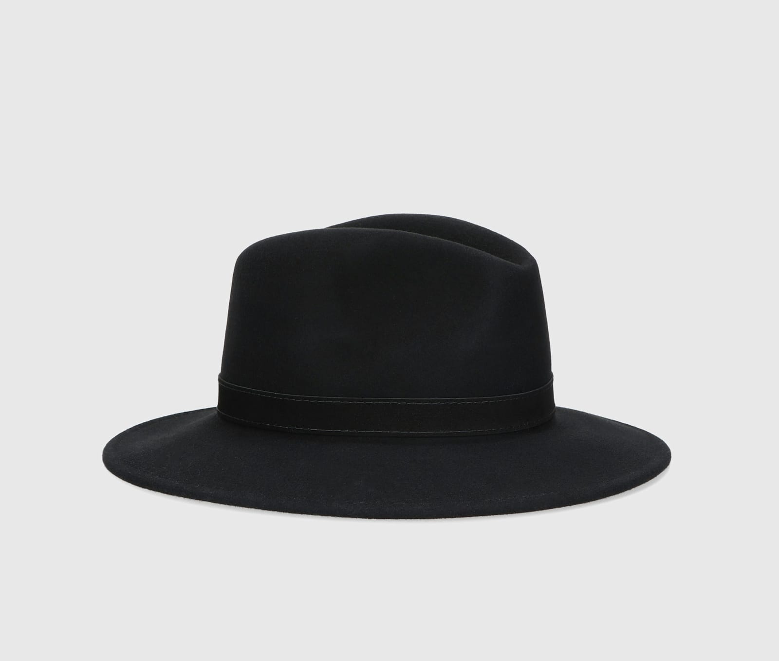 Shop Borsalino Dario Crushable Wool Felt With Fleece Earflaps In Black, Tone On Tone Hatband