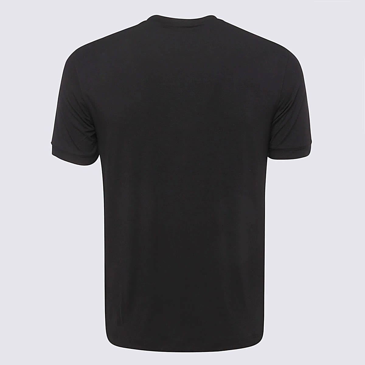 Shop Giorgio Armani Black Viscose Stretch T-shirt