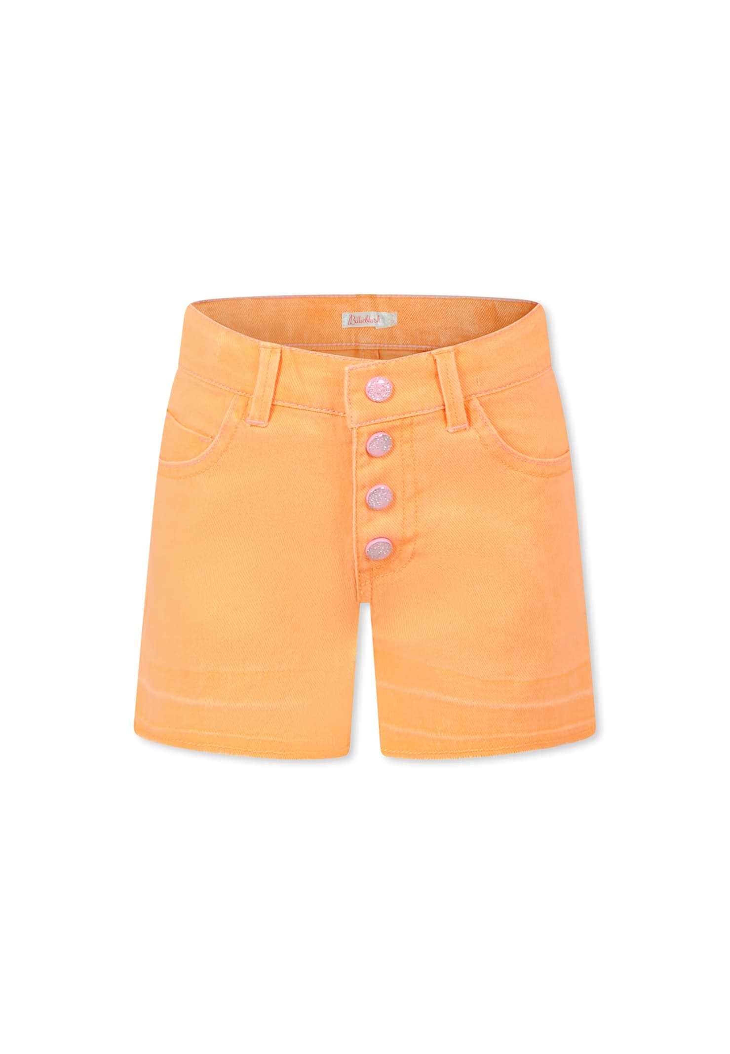 Billieblush Orange Shorts For Girl With Sequins In Orange