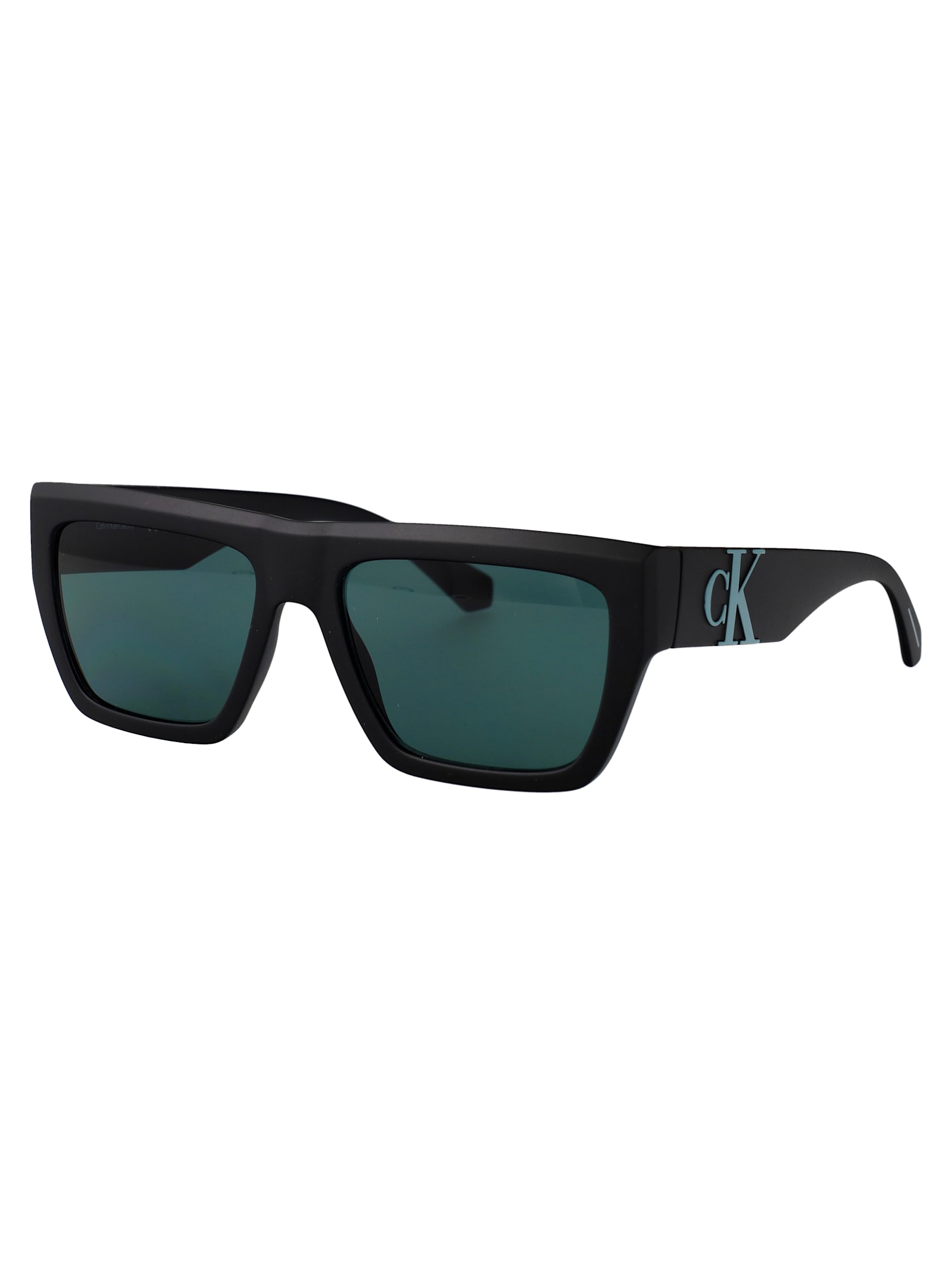 Calvin Klein Jeans Est.1978 Calvin Klein Jeans Matte Black Metal Sunglasses In Black