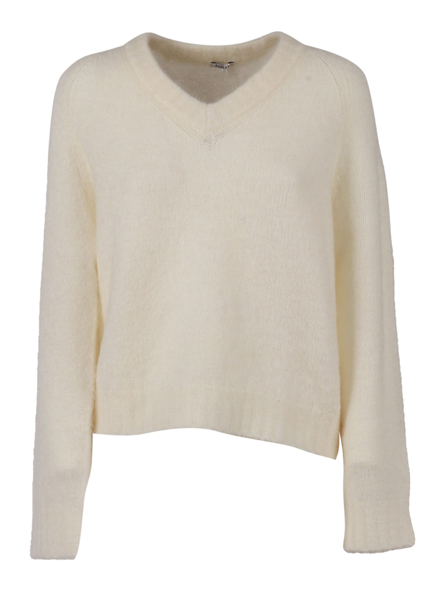 Aspesi Mohair And Wool Blend Sweater In Neutral