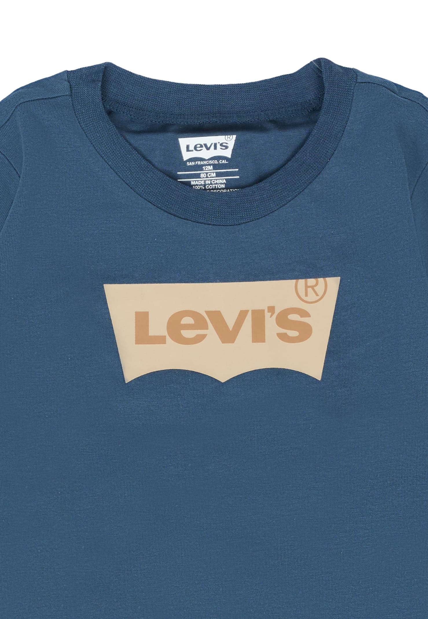 Levi's Blue T-shirt For Baby Boy With Logo In Multi