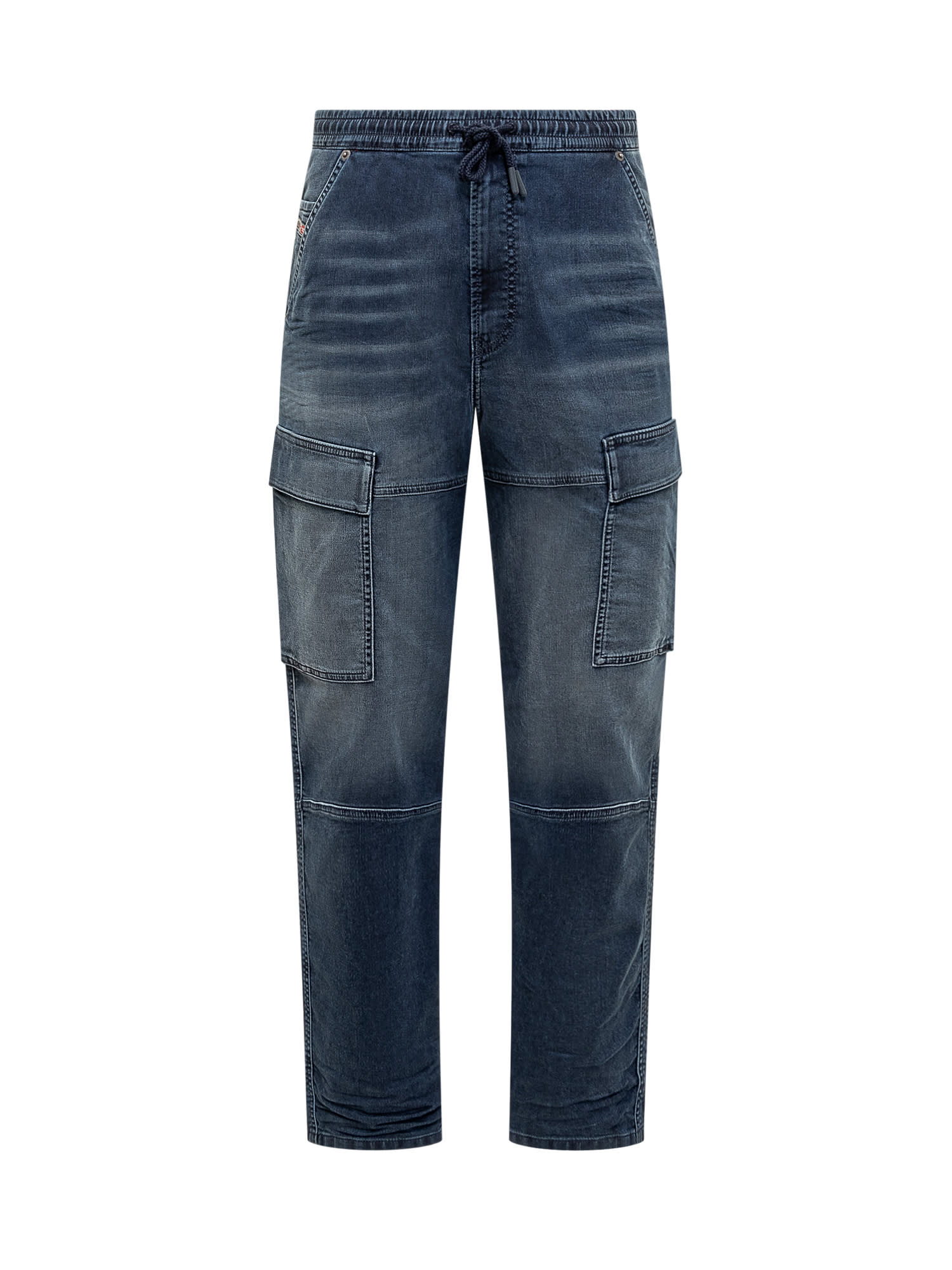 Shop Diesel Cargo Pants In Denim