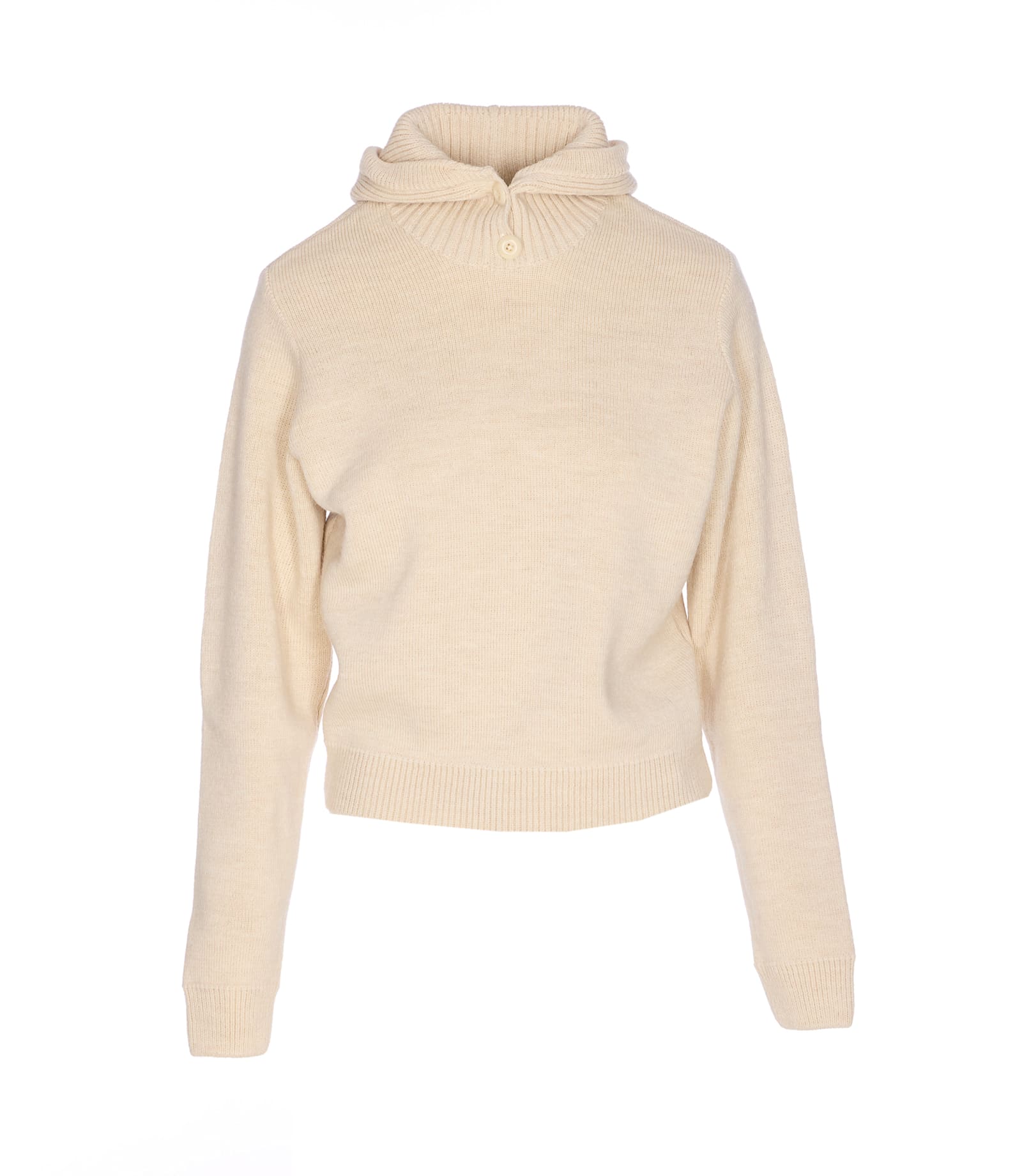 Lemaire Hooded Sweater In Brown