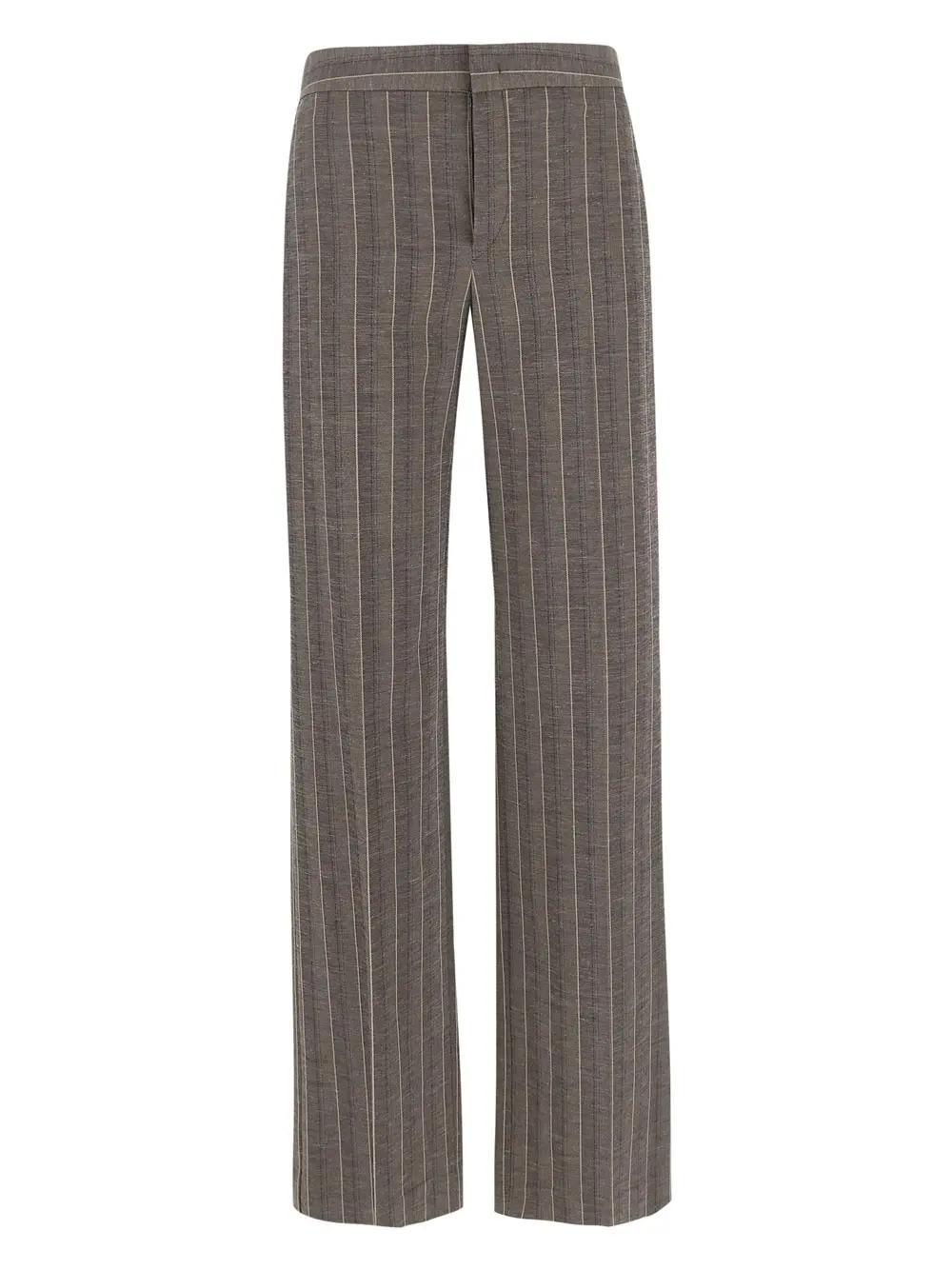 Shop Isabel Marant Scarly Trousers In Gy Grey