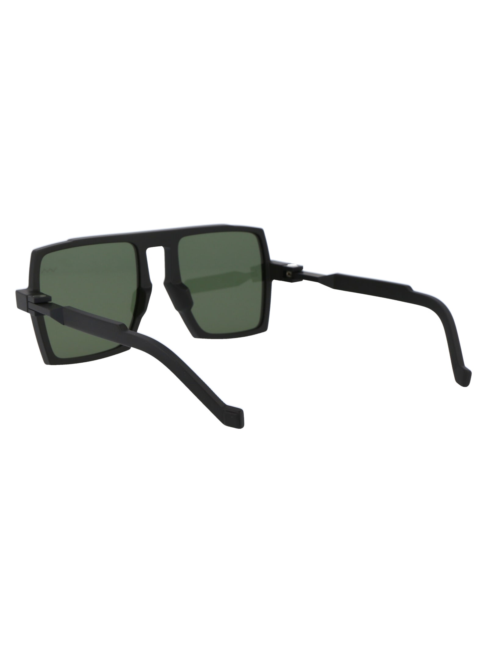 Shop Vava Bl0026 Sunglasses In Matte Black|black Flex Hinges|green Lenses