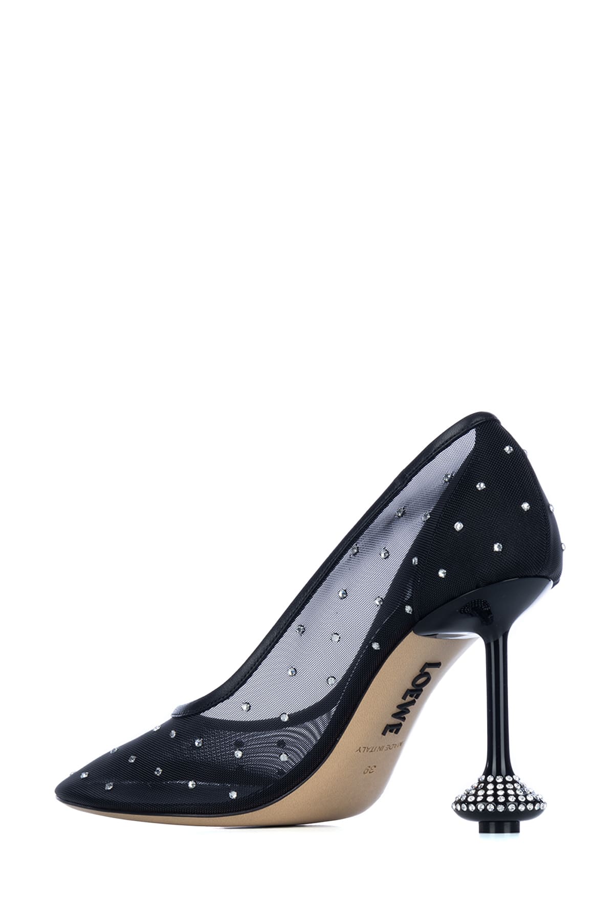 Shop Loewe Scarpe Con Tacco In Black Silver