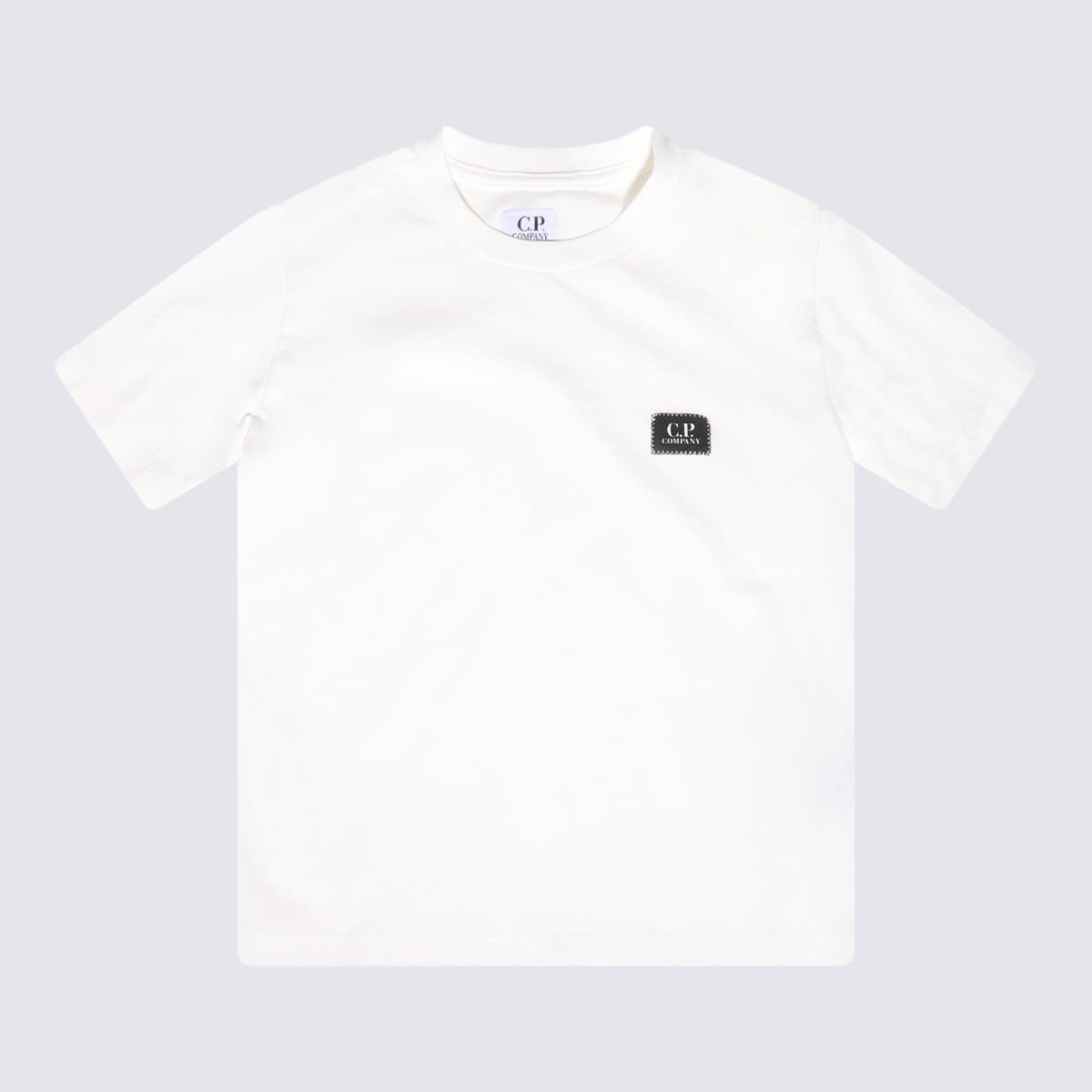 C.p. Company Kids' White Cotton T-shirt In Gauze White