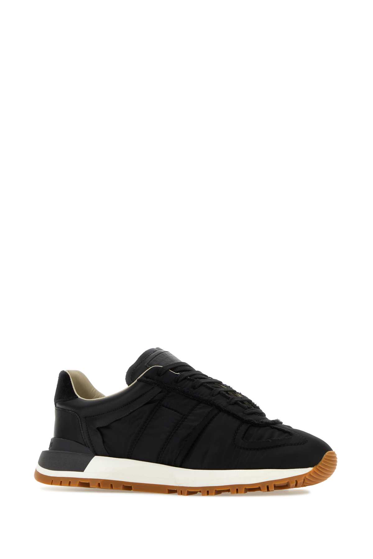 Shop Maison Margiela Black Nylon 50-50 Sneakers In T8013