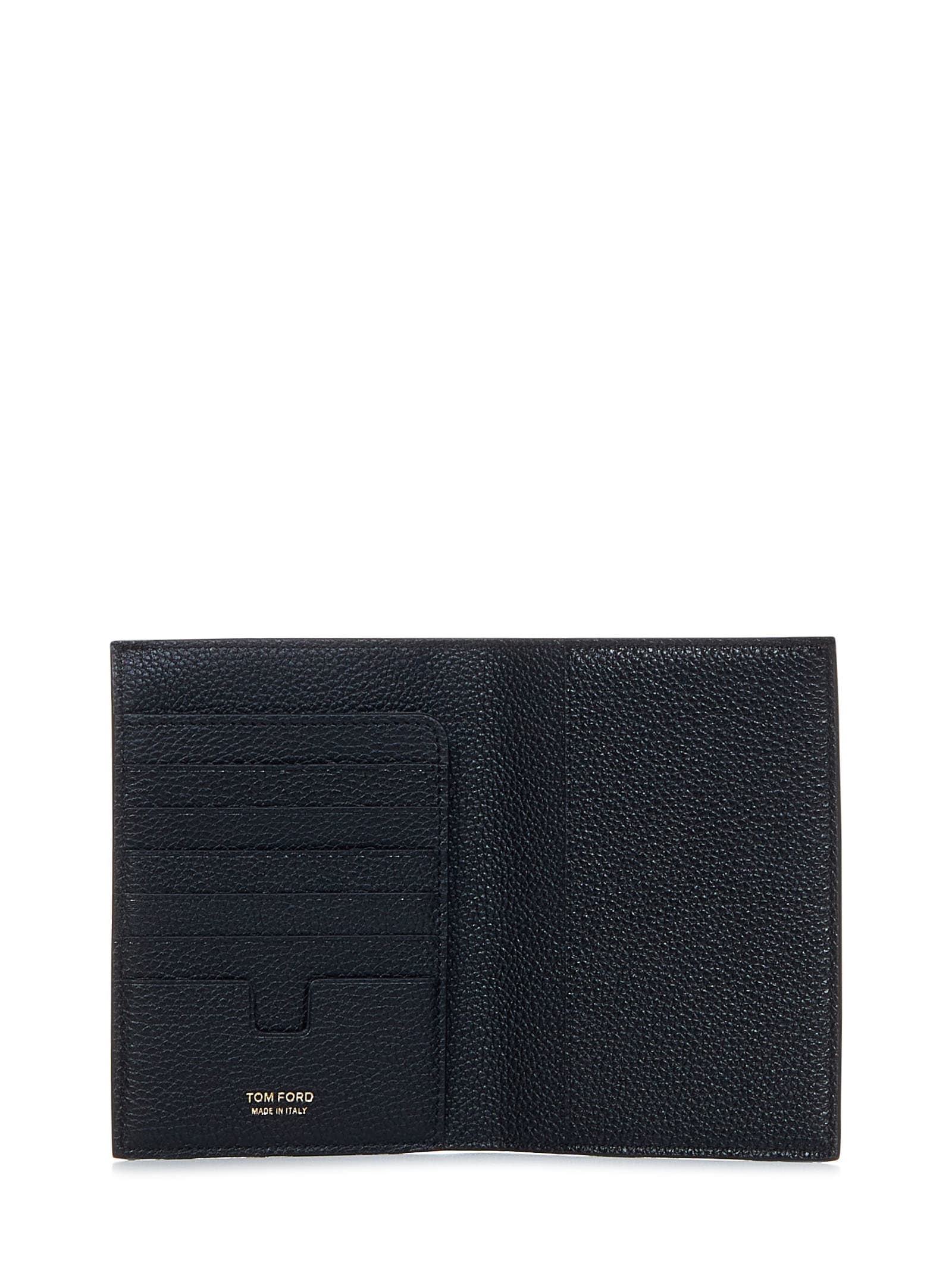 Shop Tom Ford Bifold Logo Card Holder In Black