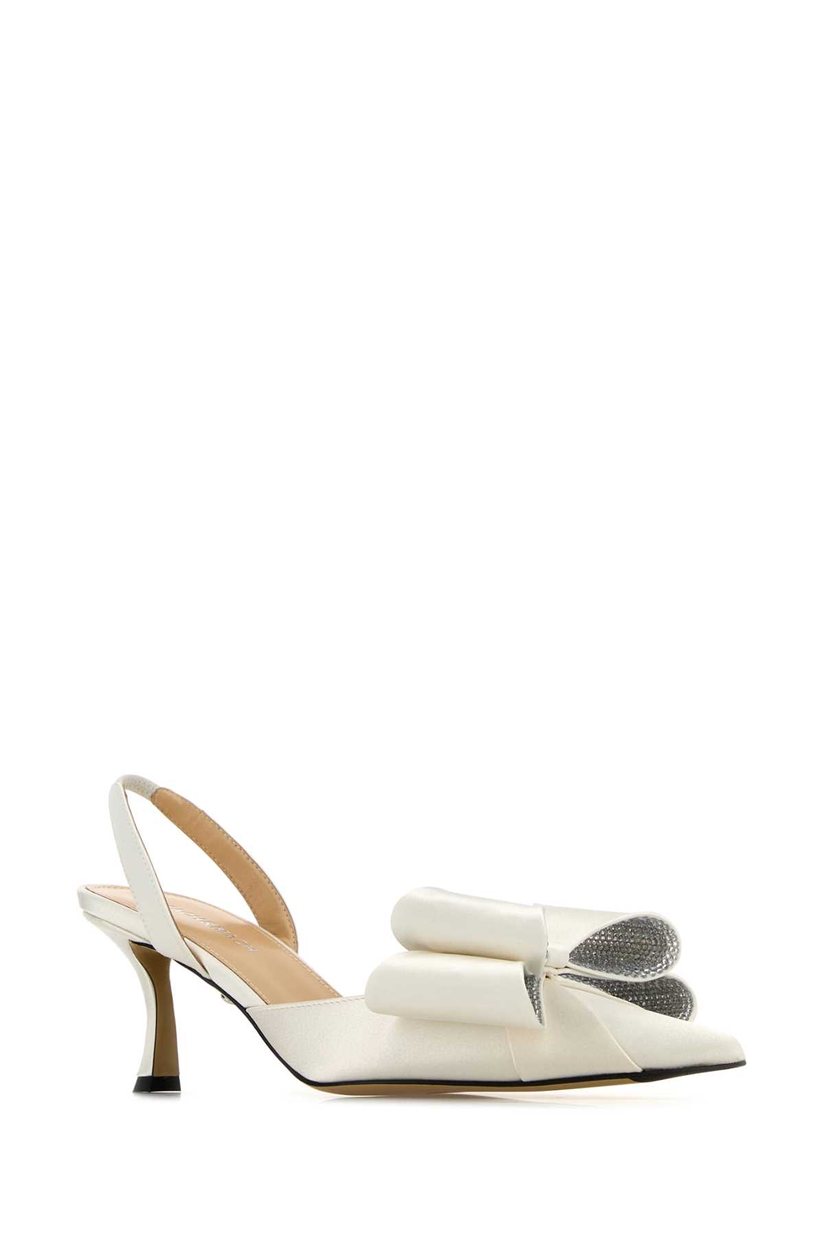 MACH &AMP; MACH WHITE SATIN LE CADEAU PUMPS