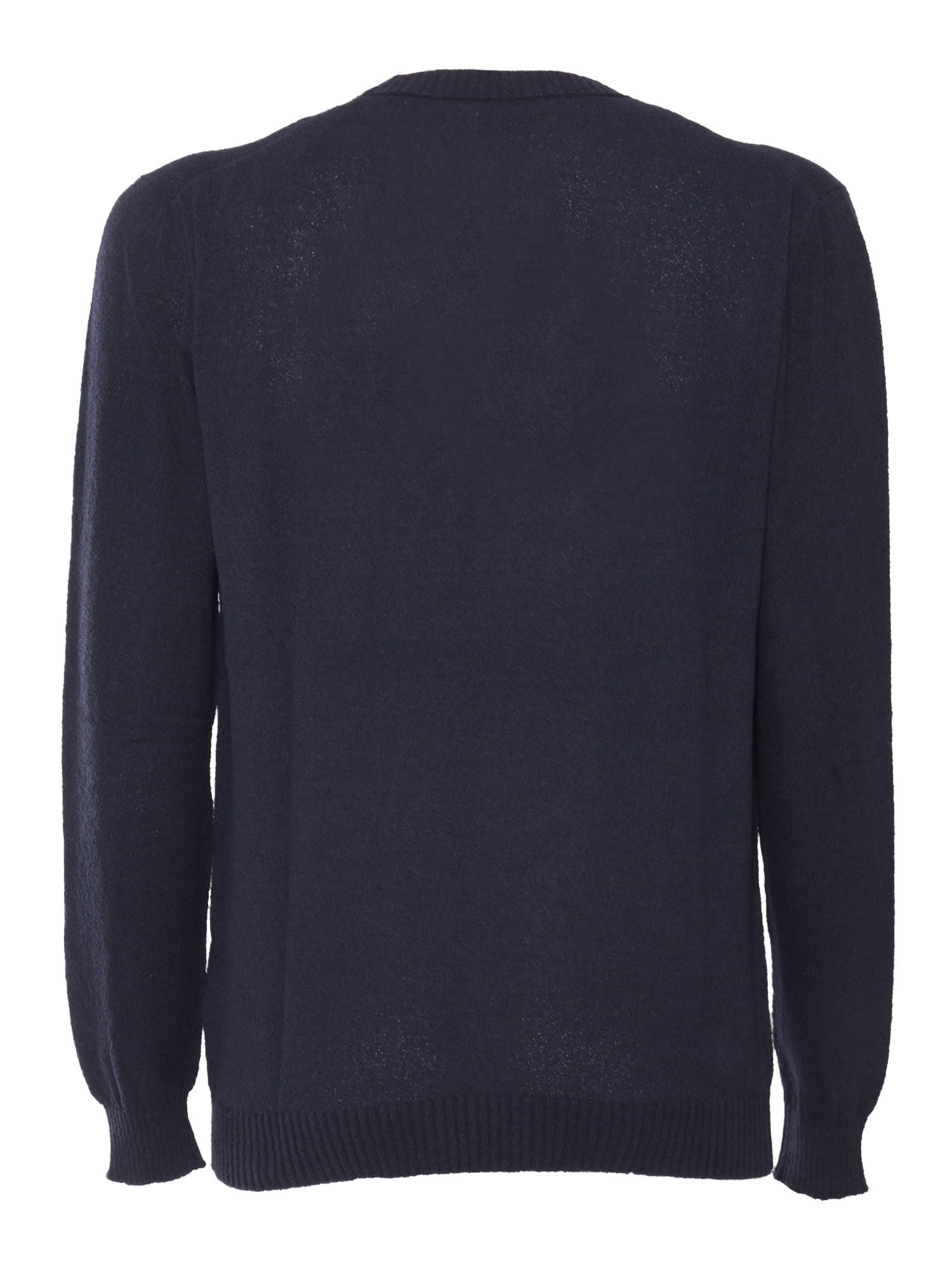 Settefili Cashmere Boucl Long Sleeve Crewneck Sweater In Blue