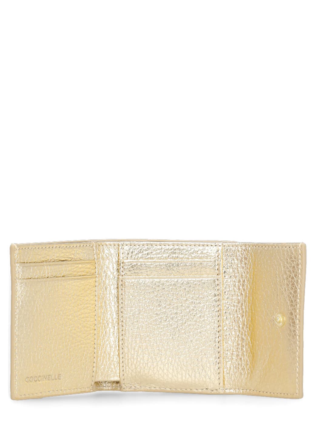 Coccinelle Metallic Soft Wallet In Neutral