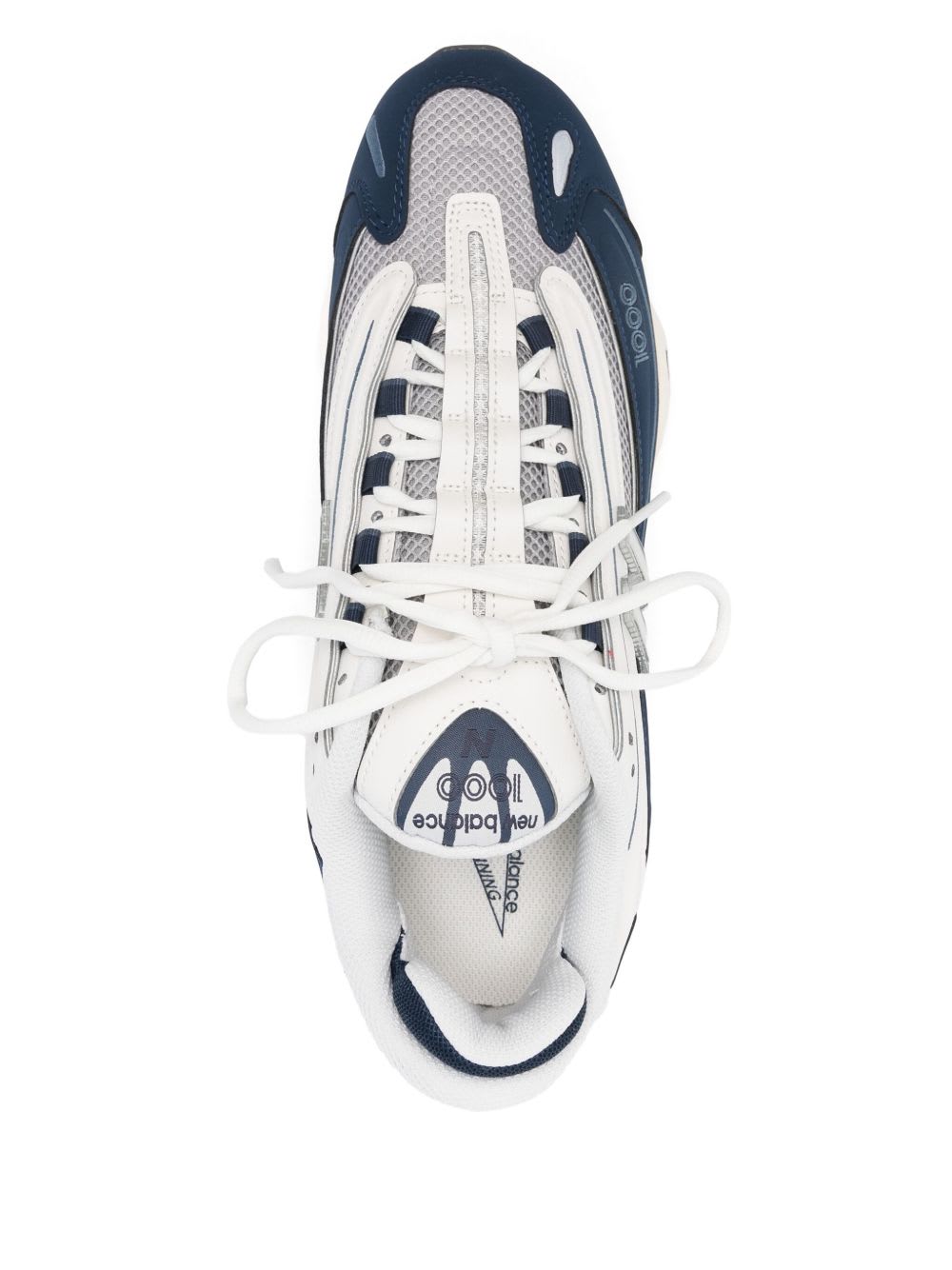 New Balance 1000 Leather And Mesh Sneakers In Blue