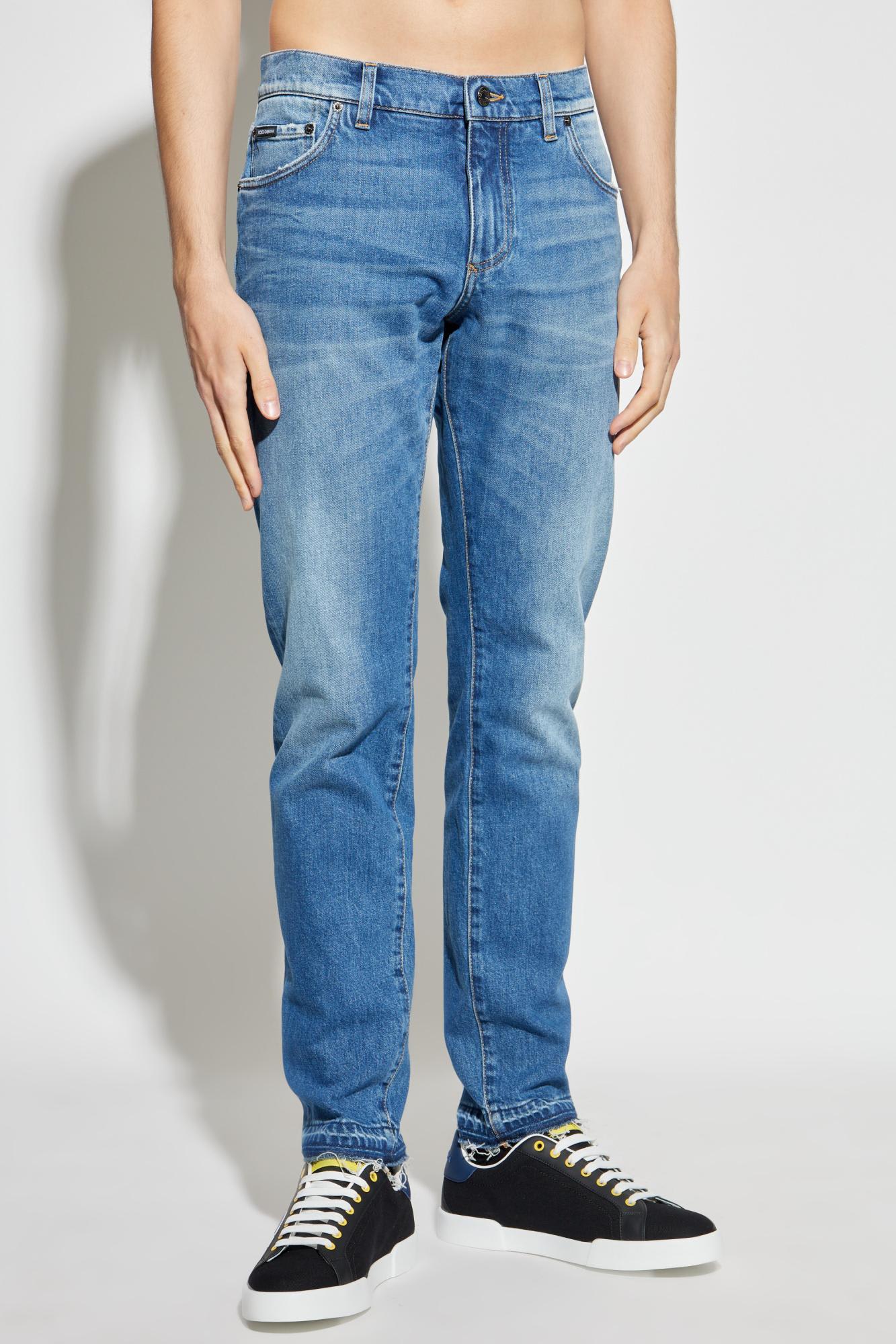 Dolce & Gabbana Slim Jeans In Multi