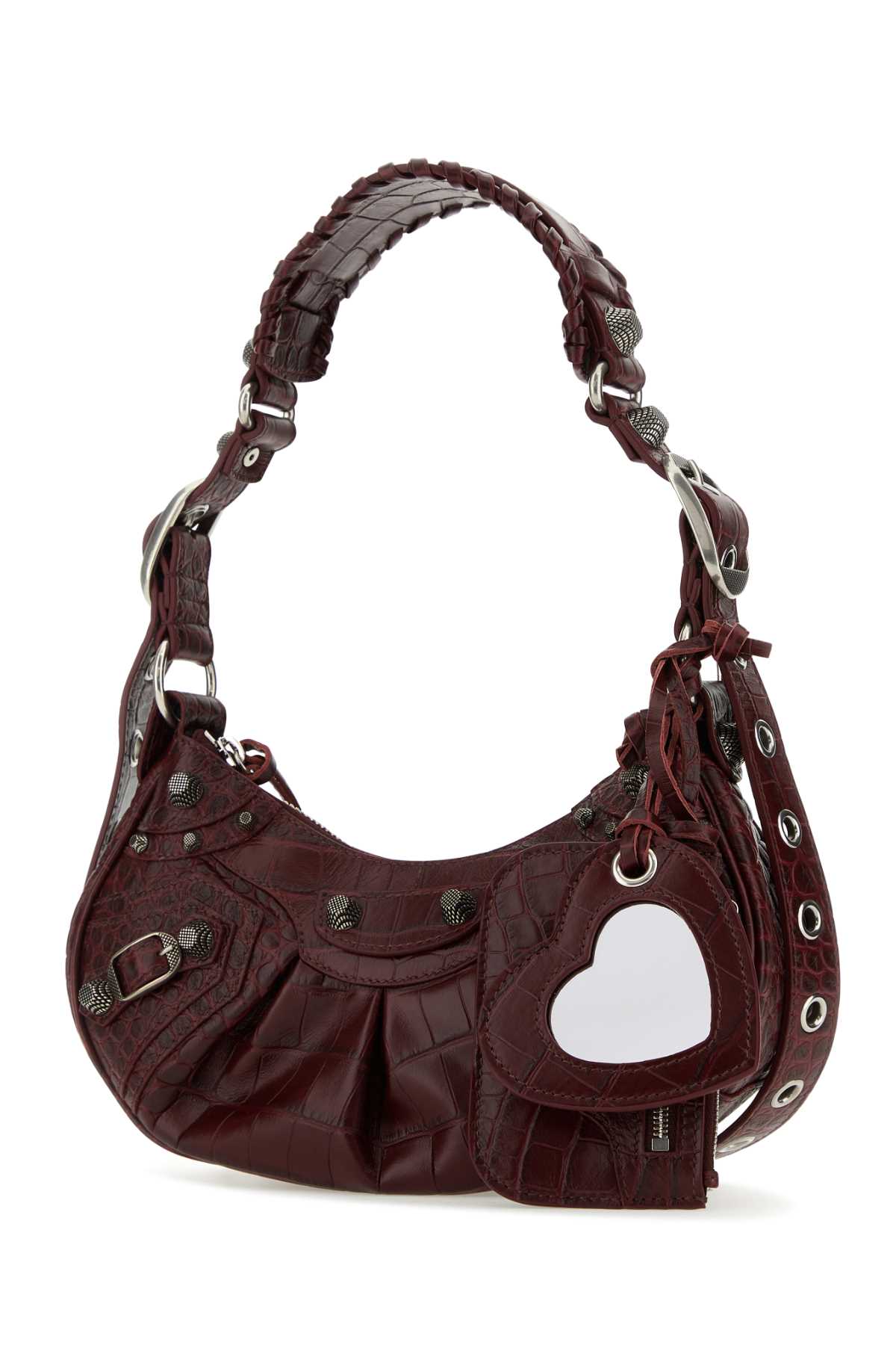 Shop Balenciaga Grape Leather Le Cagole Xs Shoulder Bag In 6526