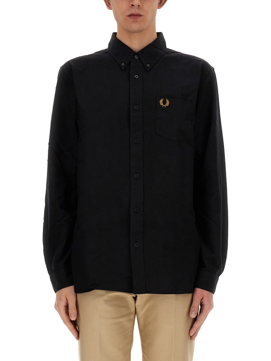 Shop Fred Perry Shirt With Logo In Black