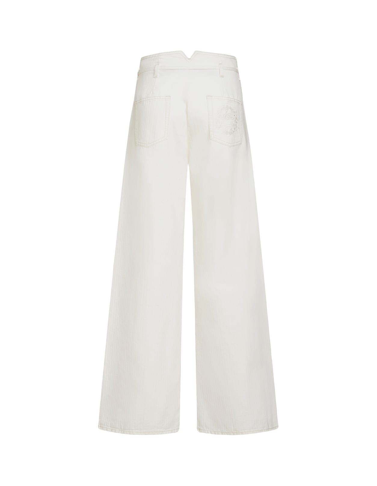 Shop Etro White Culotte Jeans With Belt