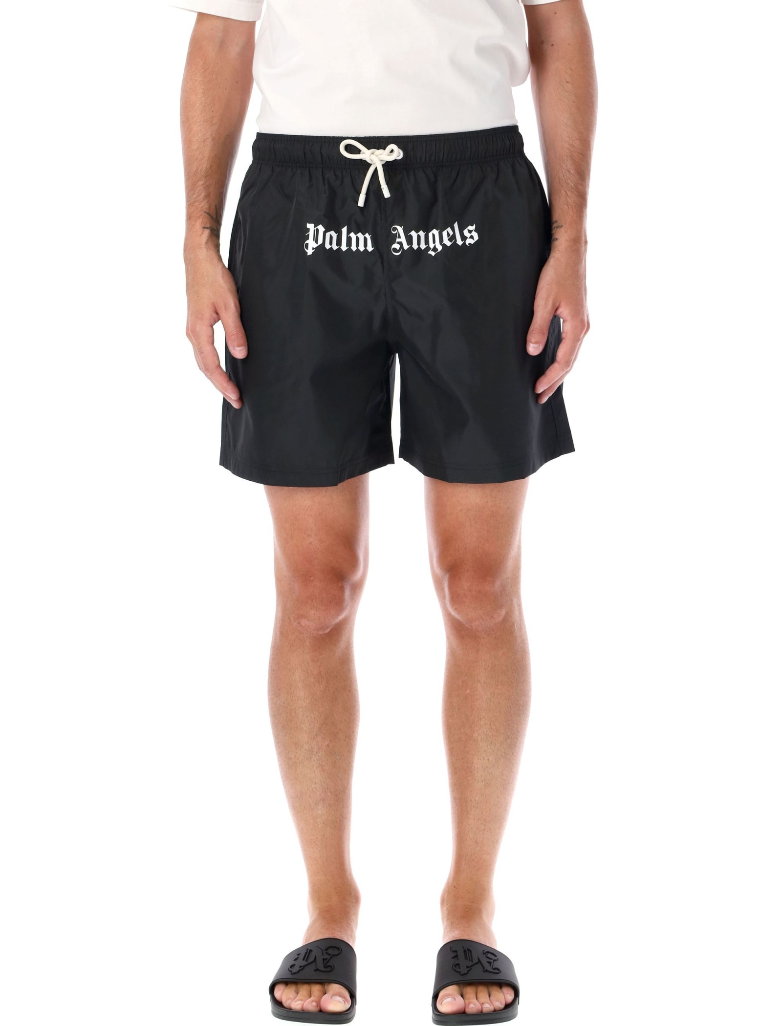 Shop Palm Angels Classic Swimshort In Black