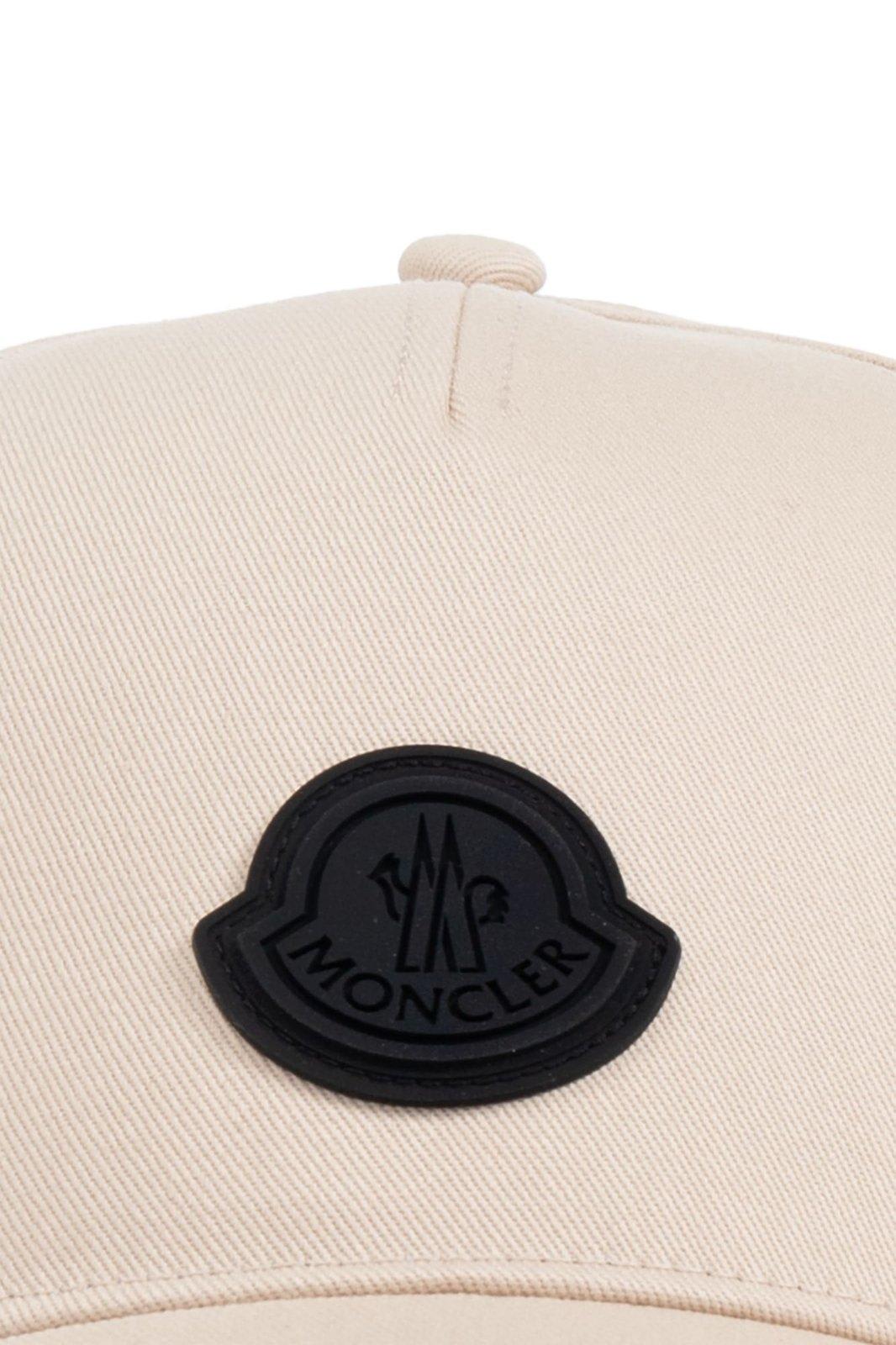 Moncler Logo Patch Baseball Cap In White