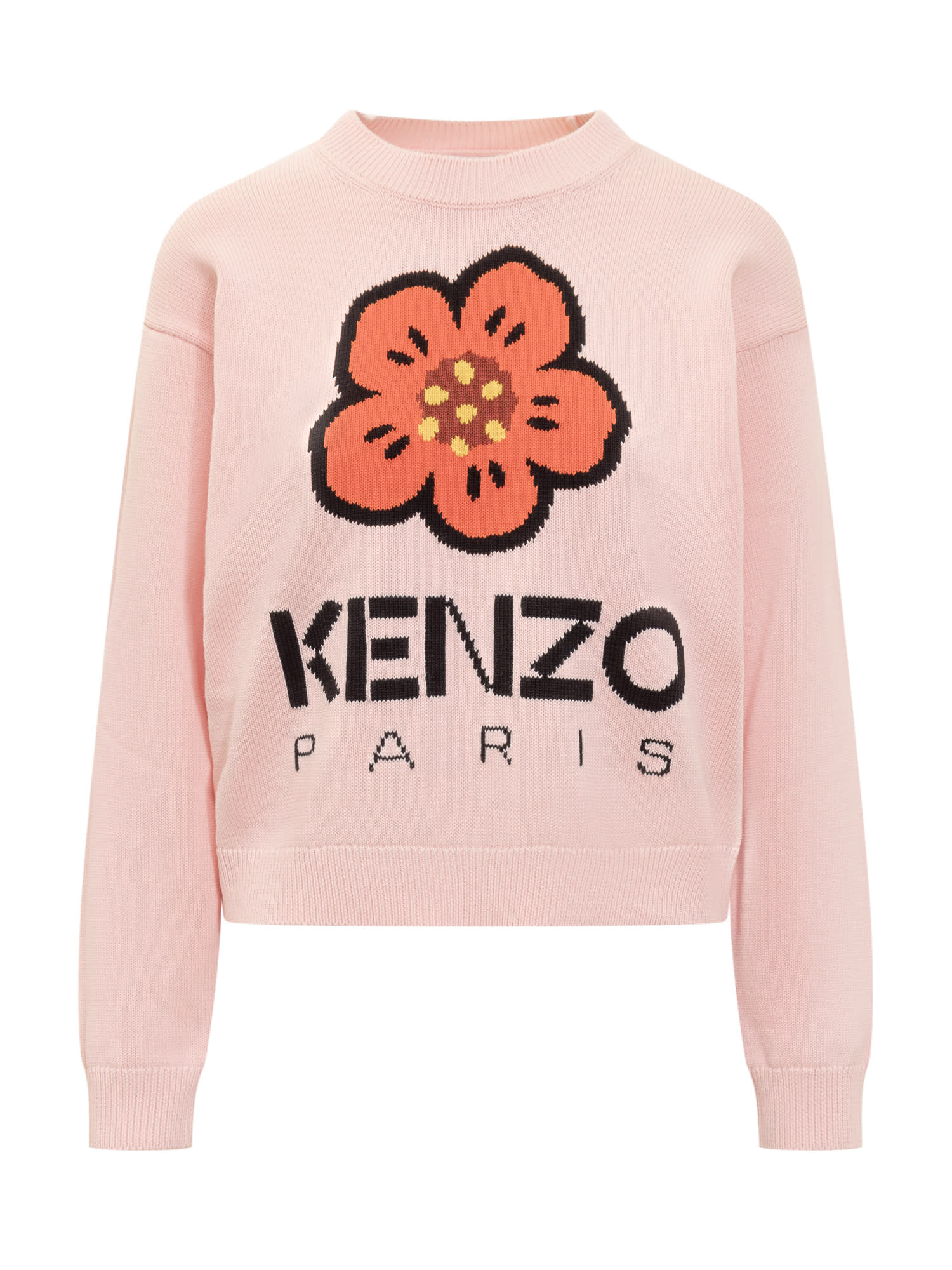 Shop Kenzo Boke Flower Sweater In Rose Clair