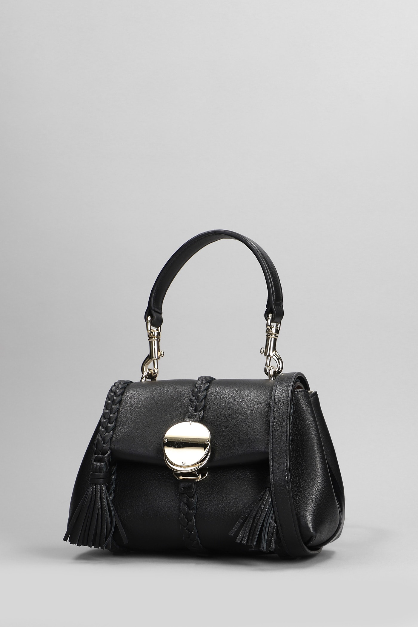 Shop Chloé Penelope Shoulder Bag In Black Leather
