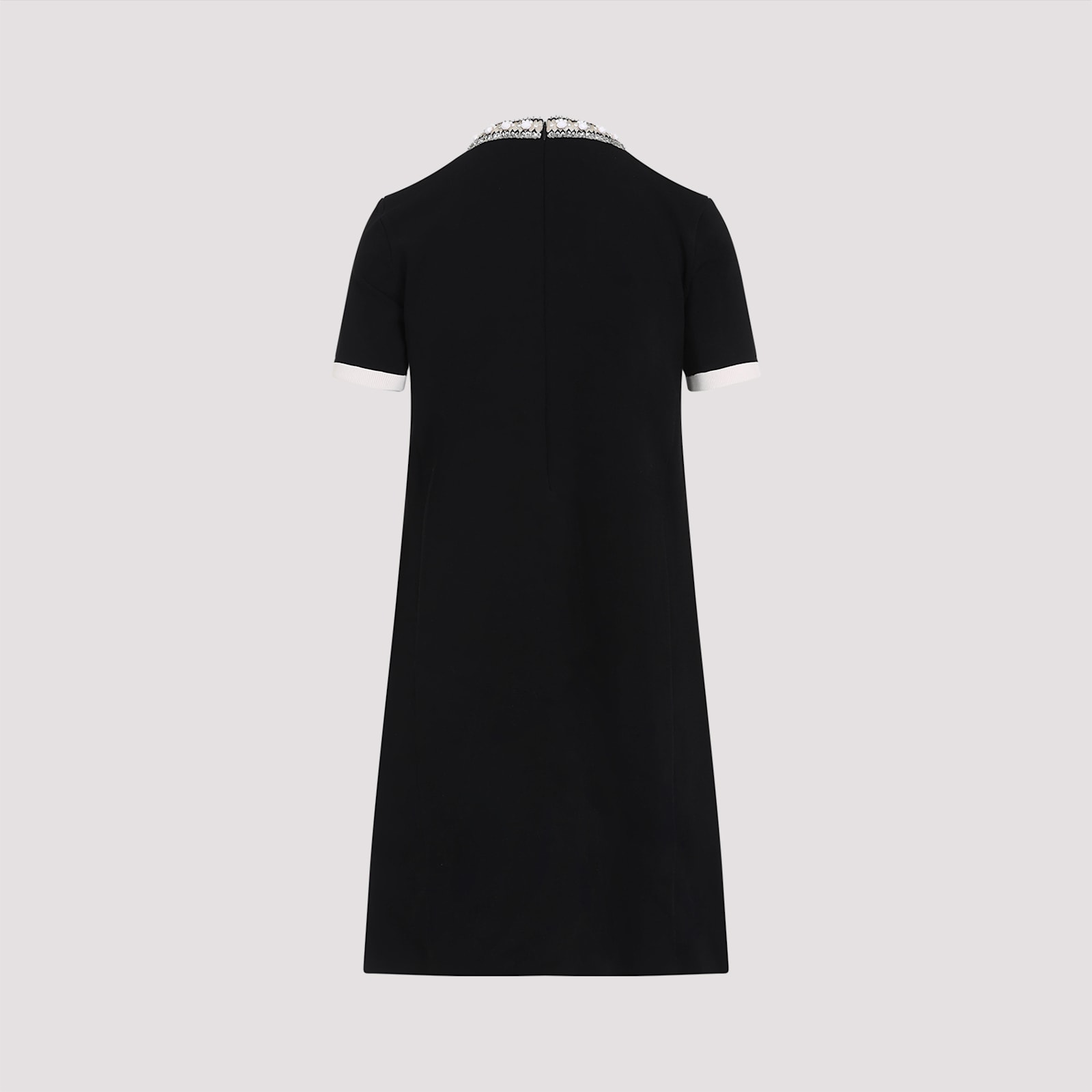 Valentino Mini Dress In Na Nero Avorio