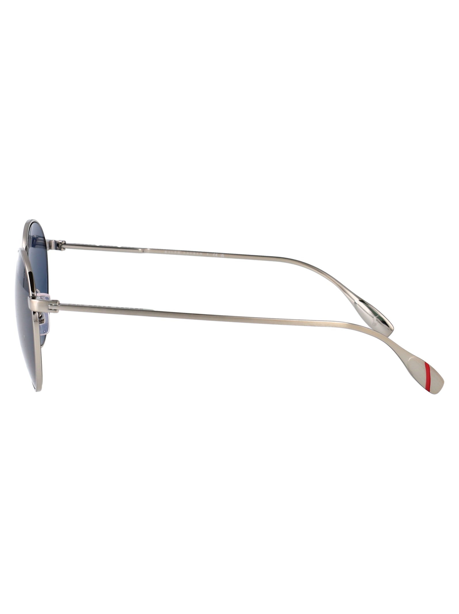 Polo Ralph Lauren Grigio Trasparente Lucido Metal Sunglasses In Blue