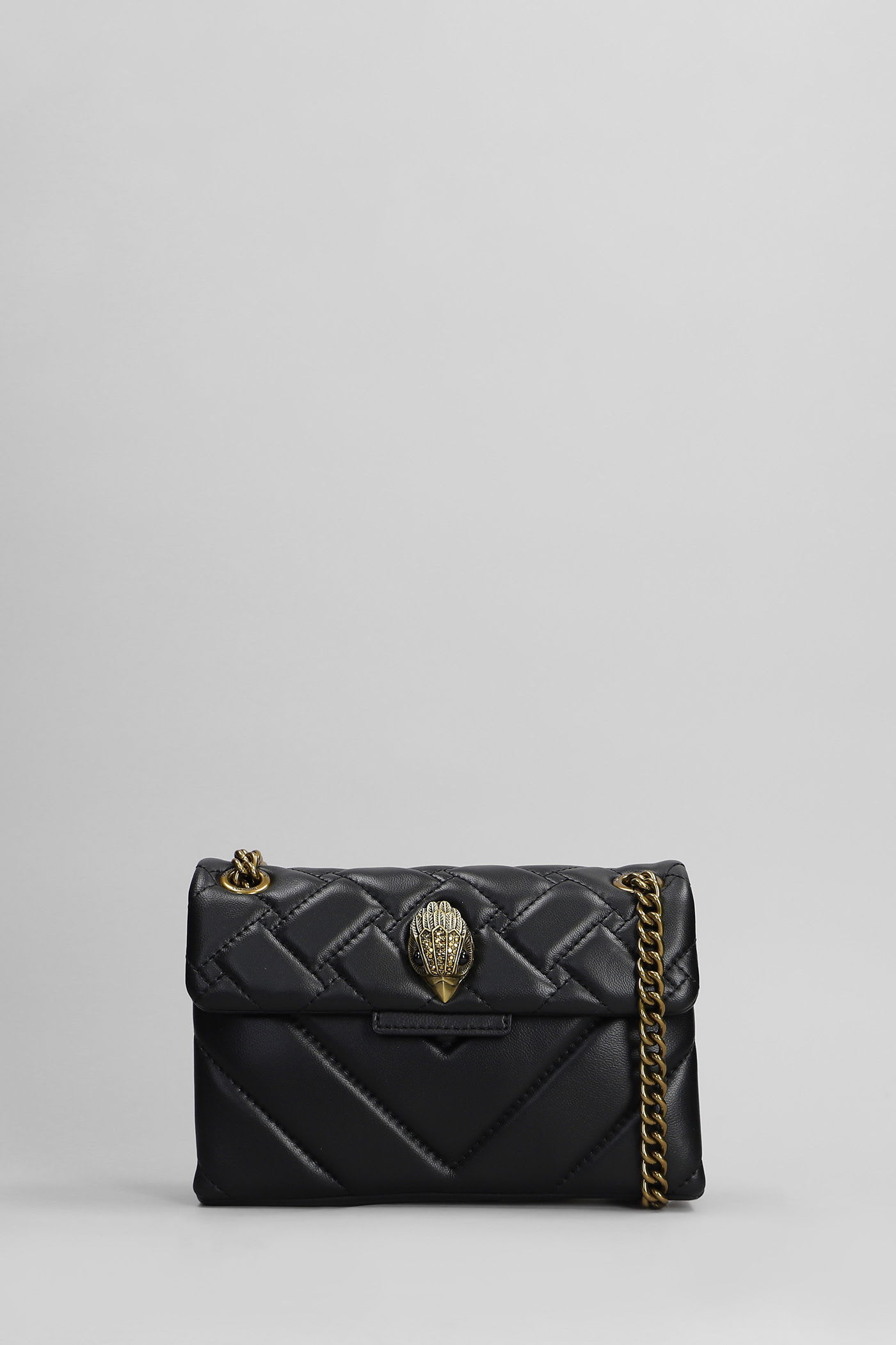 Mini Kensington X Shoulder Bag In Black Leather
