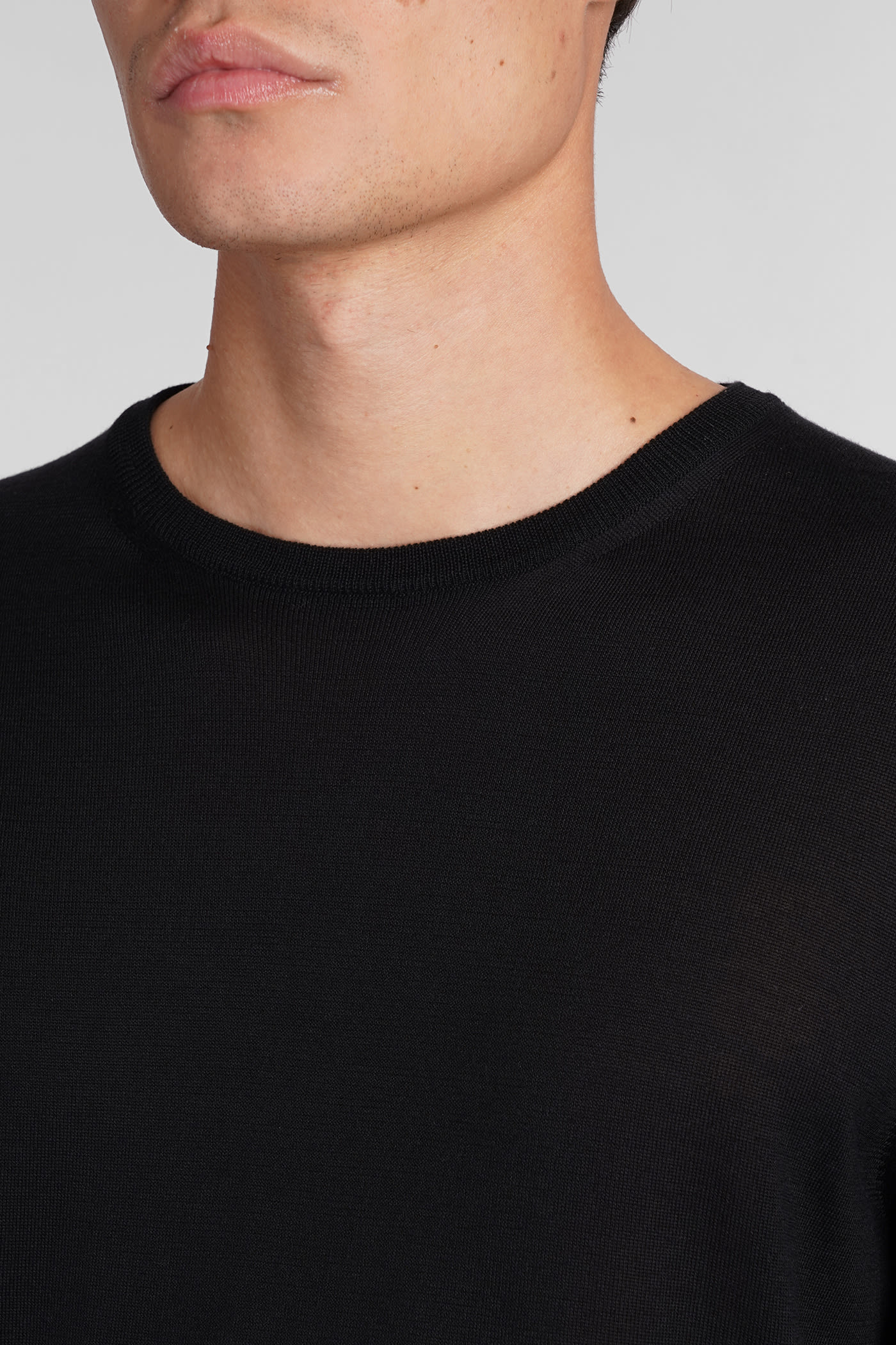 Shop Giorgio Armani Knitwear In Black Silk