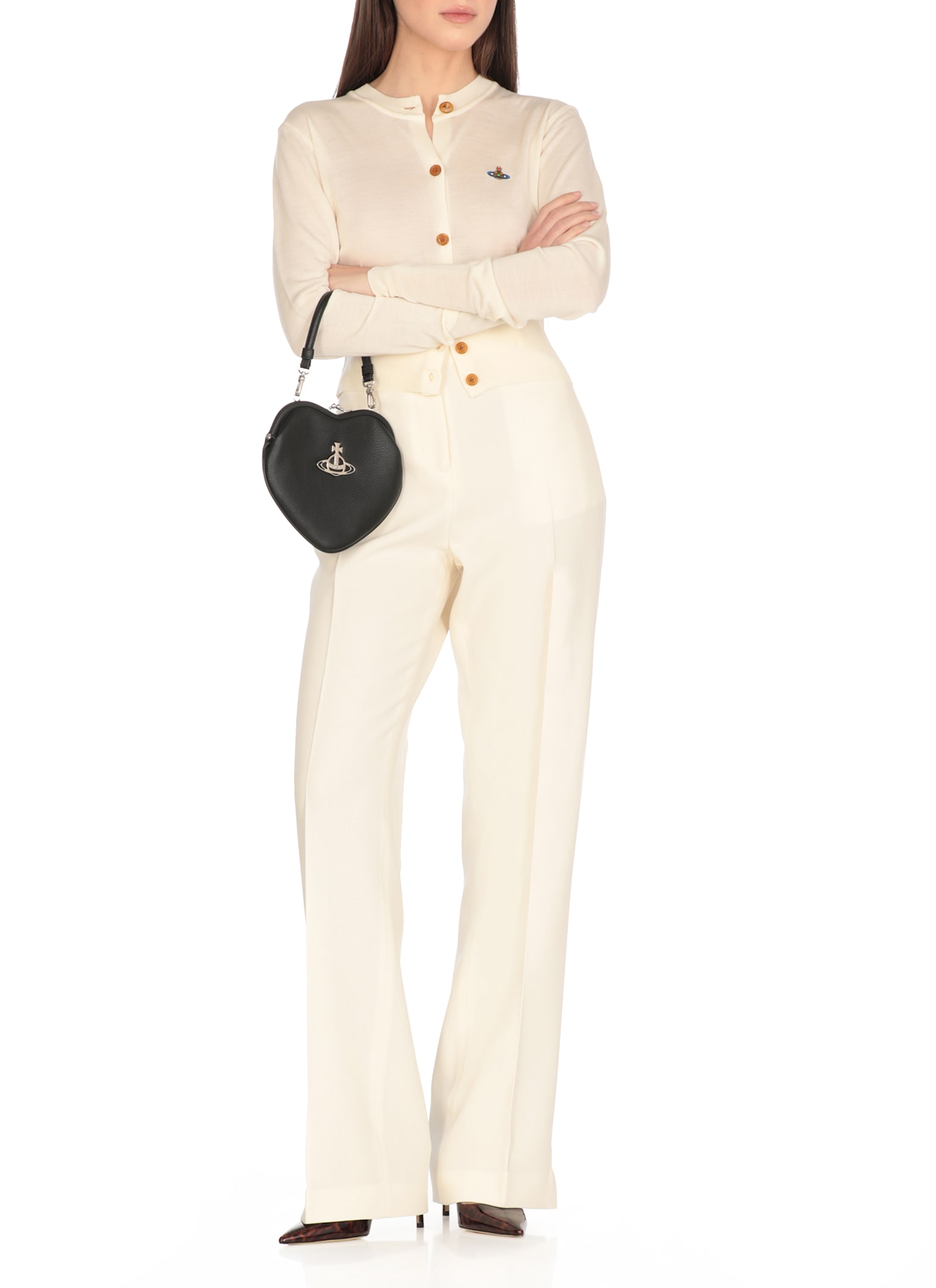 Vivienne Westwood Belle Heart Frame Purse In Black