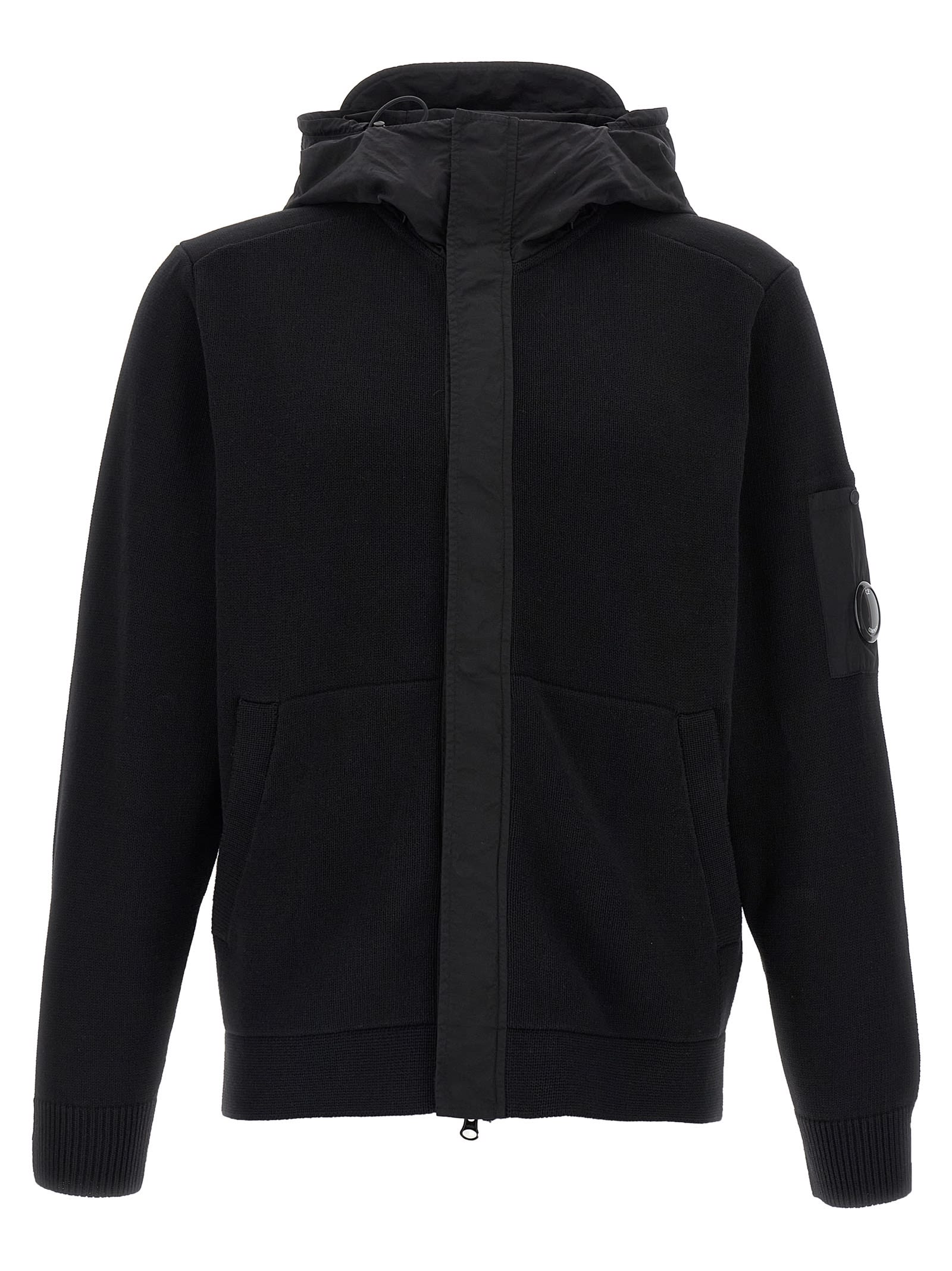 C.p. Company Mixed Cotton Sweaters And Cardigans Black