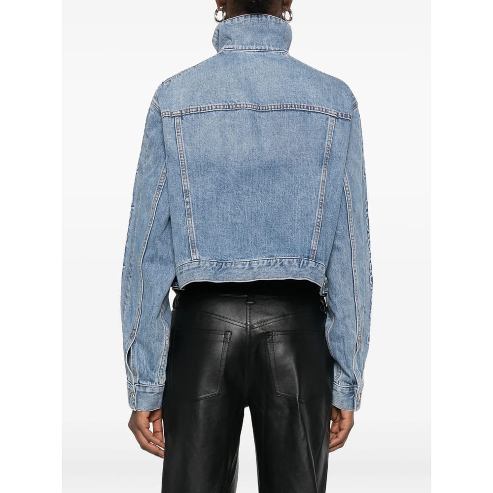 Alexander Wang Women Denim Track Jacket In Blue