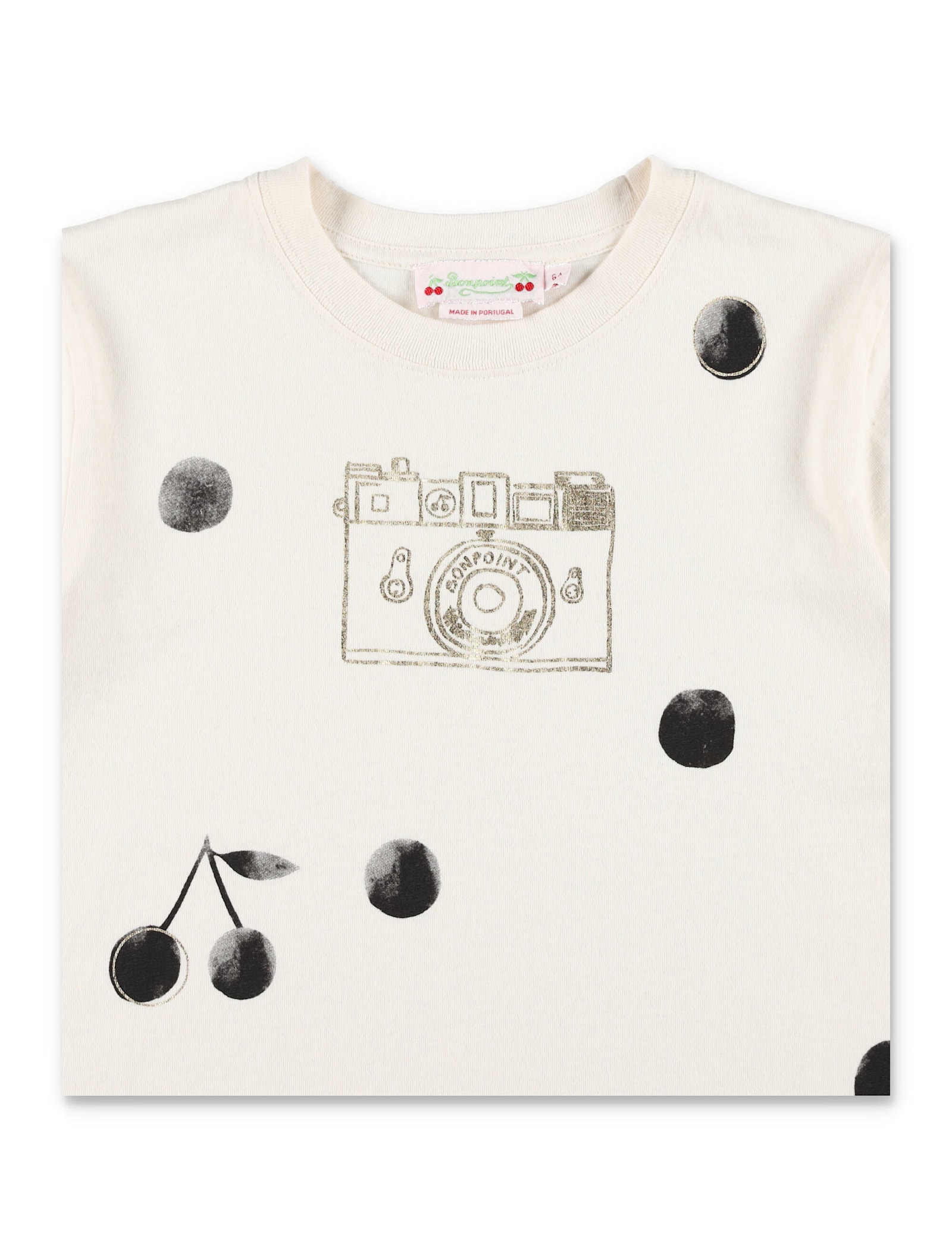 Bonpoint White T-shirt With Retro Print In White