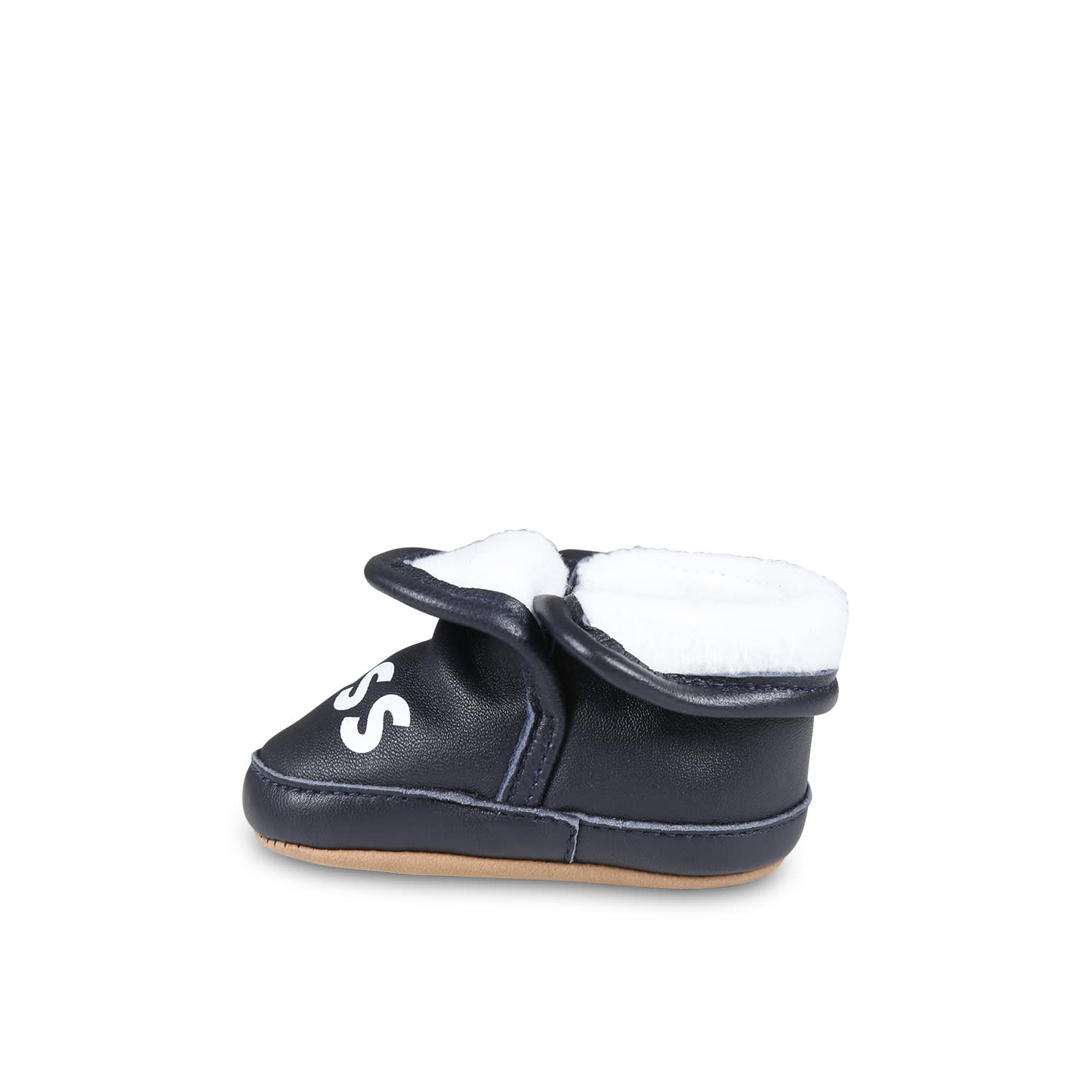 Hugo Boss Blue Slippers For Baby Boy With Logo In Blue