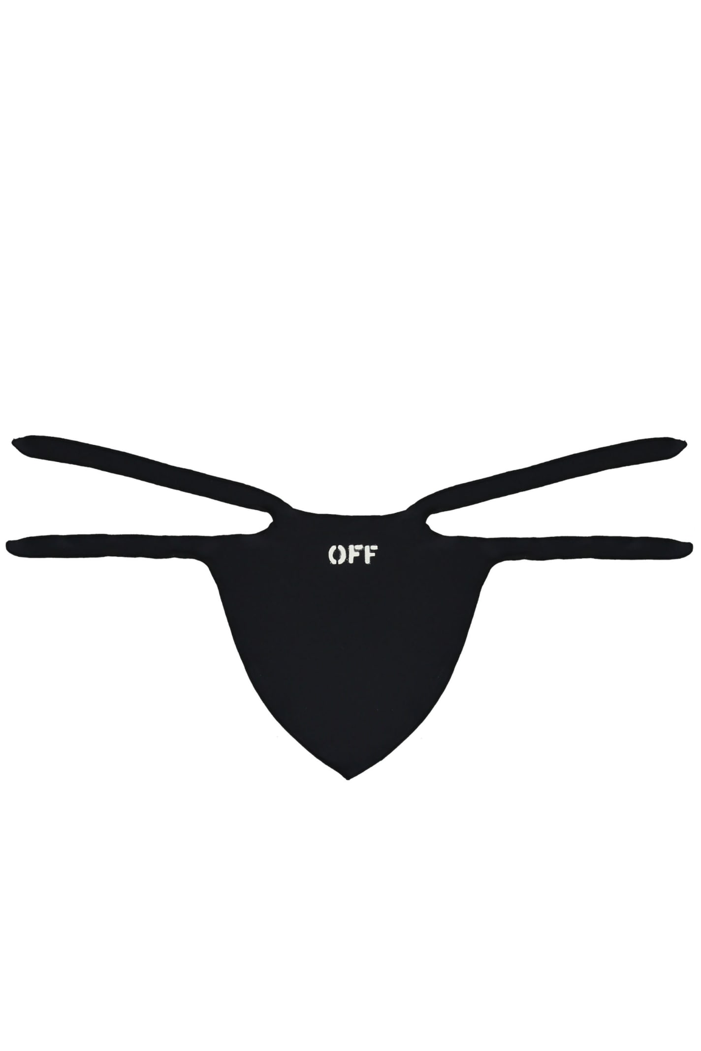 Shop Off-white Face Mask With Logo In Black
