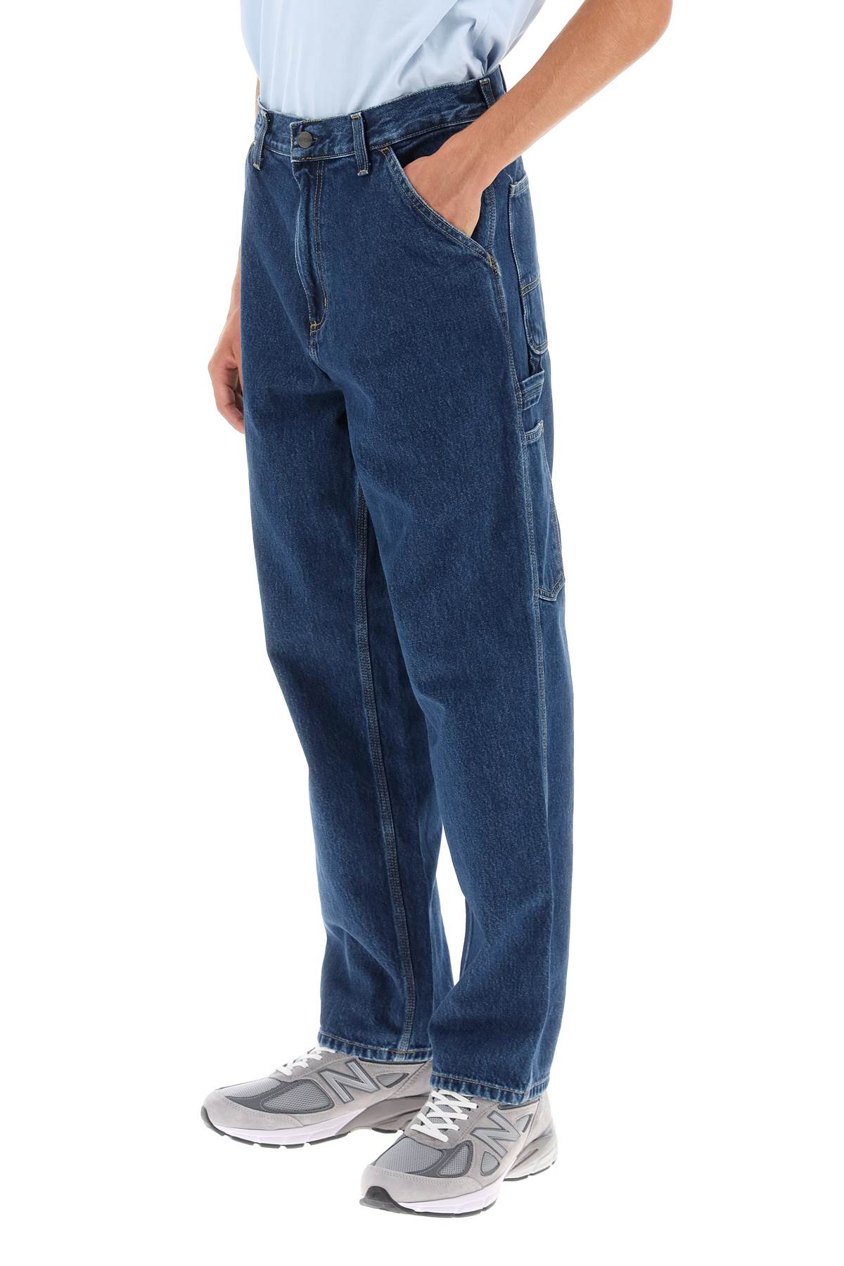 Shop Carhartt Smith Cargo Jeans In Blue (blue)
