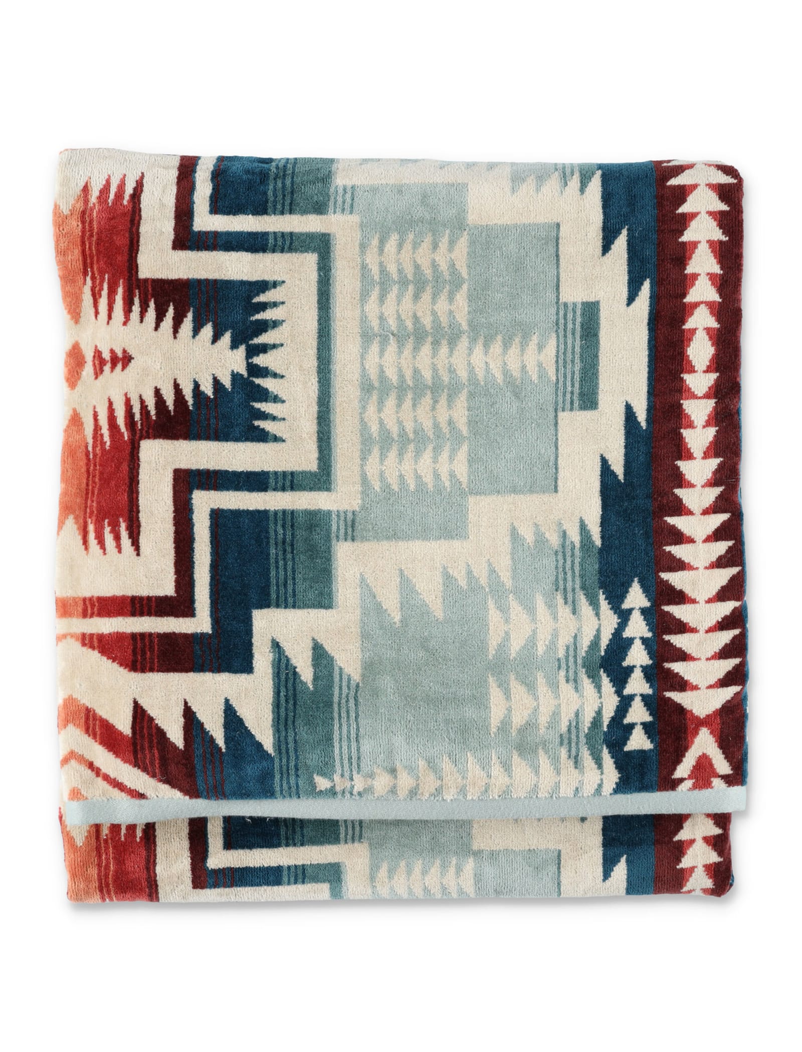 Shop Pendleton Jacquard Beach Towel For Two In Silver Blue Harding Star