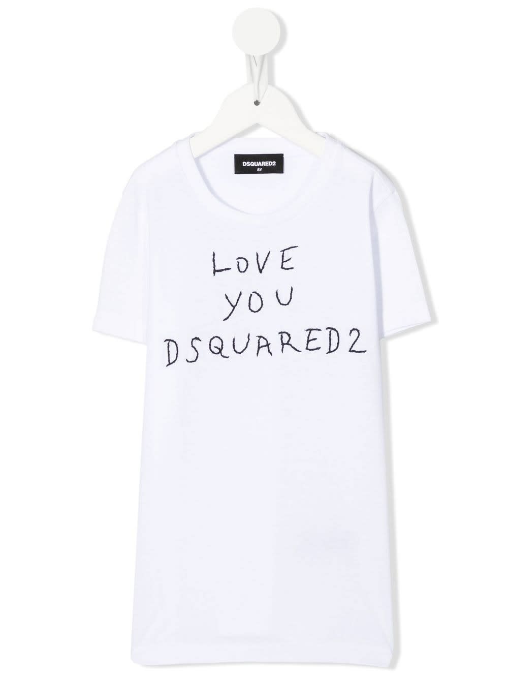 Kids White love You Dsquared2 T-shirt