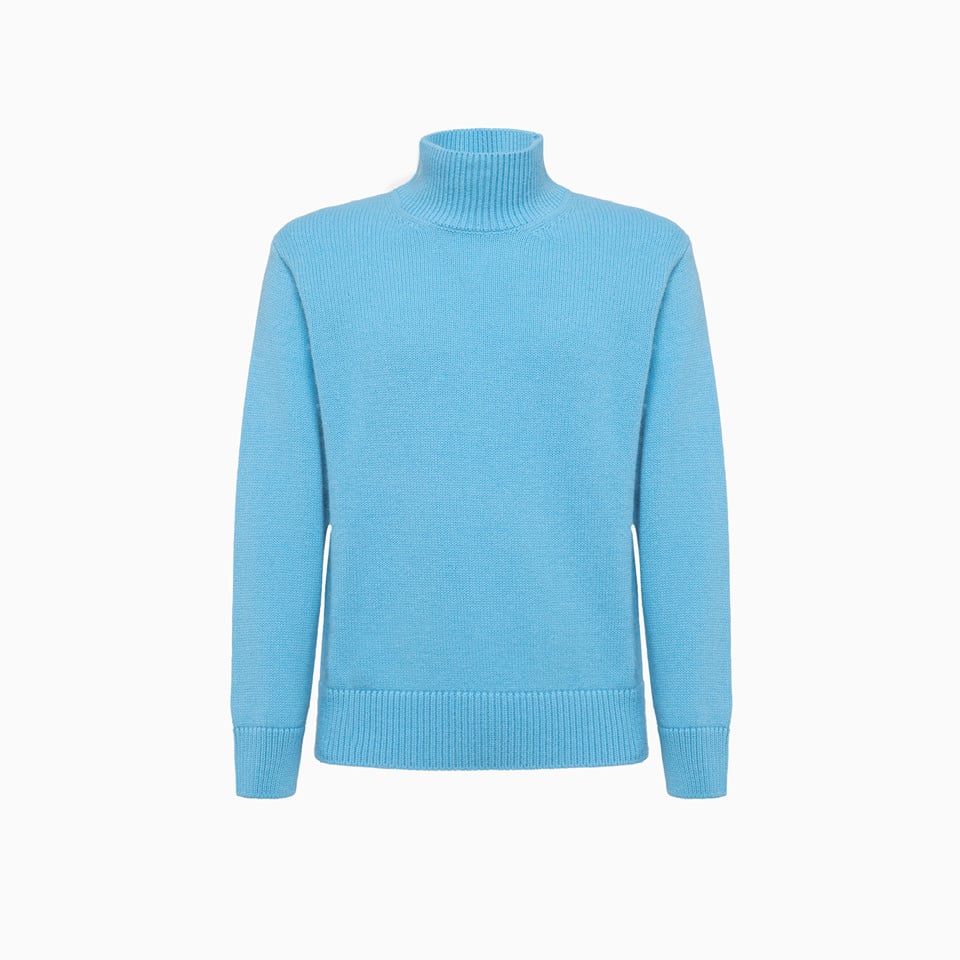 Shop Laneus Turtle Neck Sweater In Blue