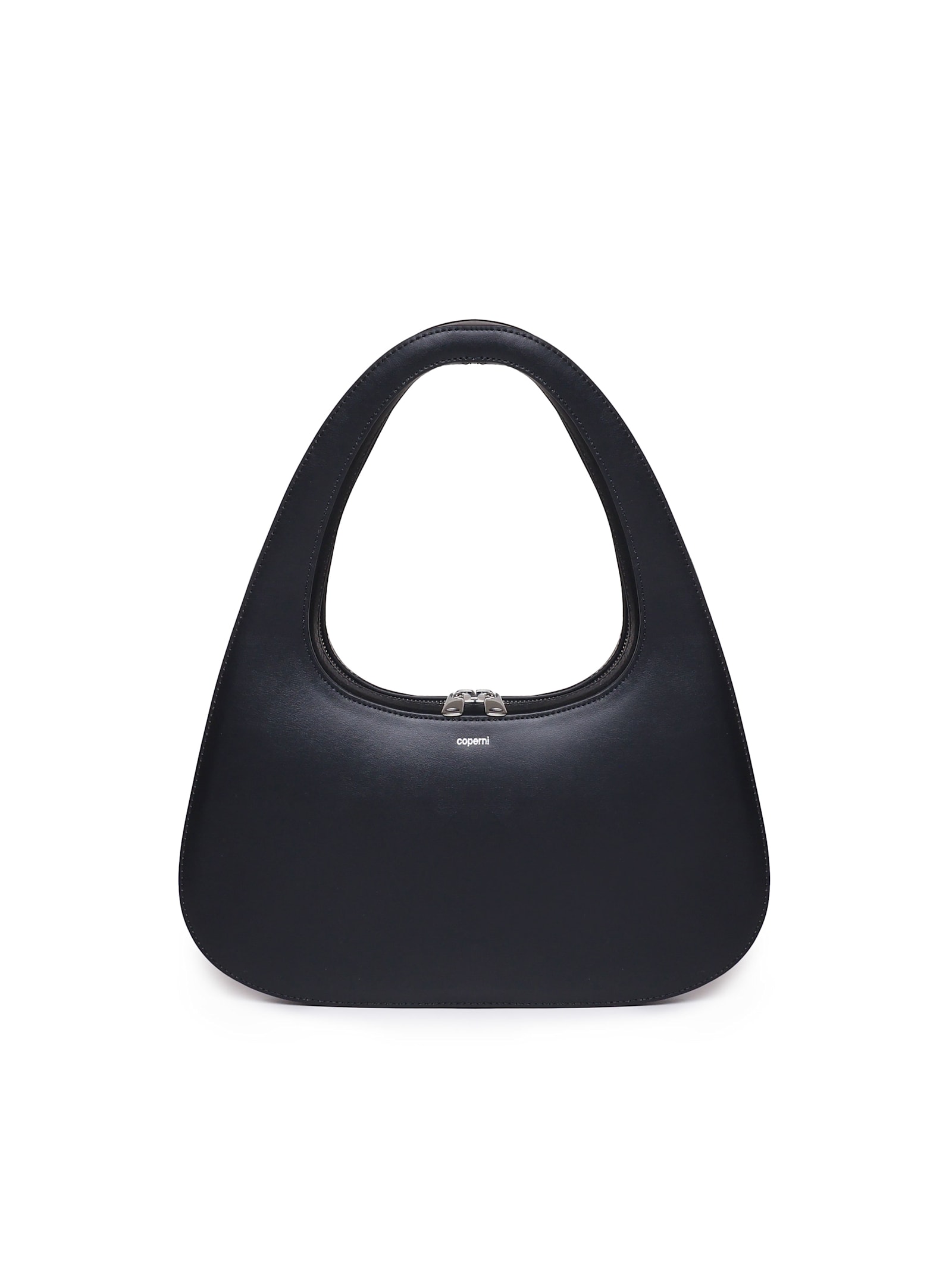 Shop Coperni Logo Printed Zipped Tote Bag In Black